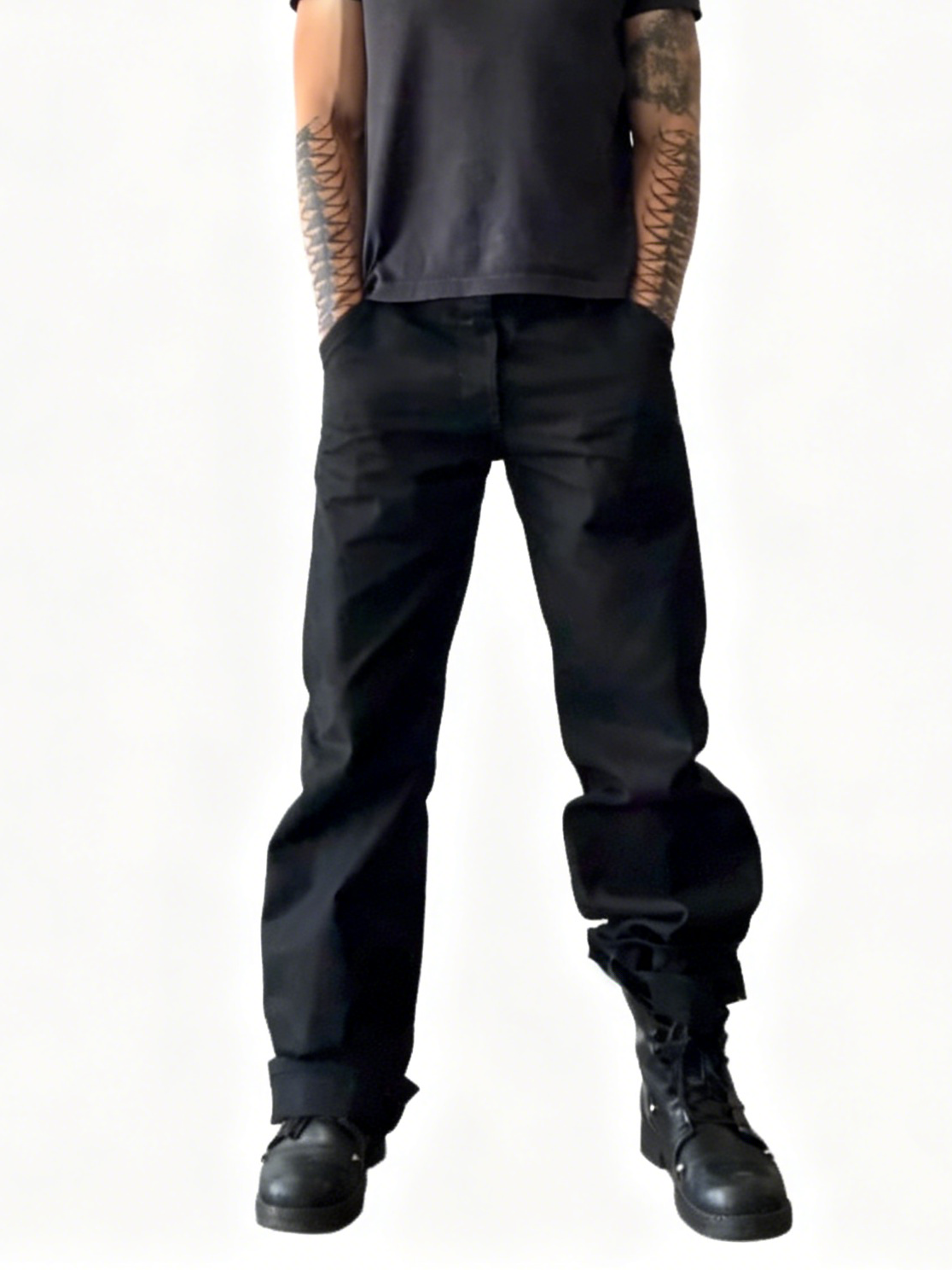 GASHED WASH BOOTCUT DENIM