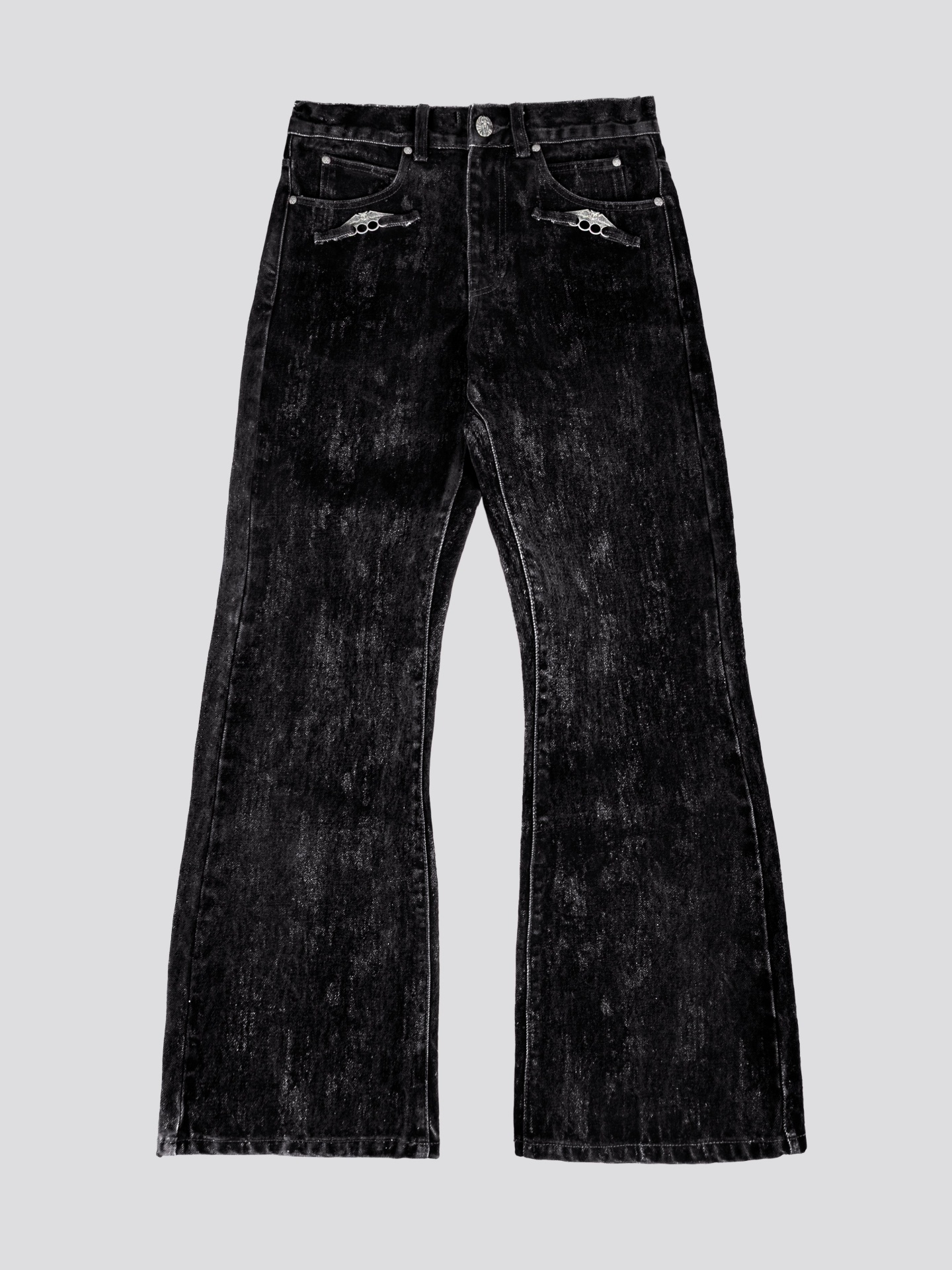 KNUCKLE BOOTCUT VELVET PANTS