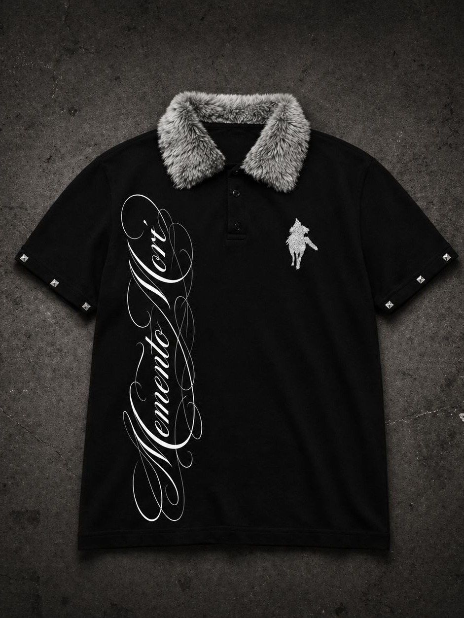 POLO MEMENTO MORI BLACK