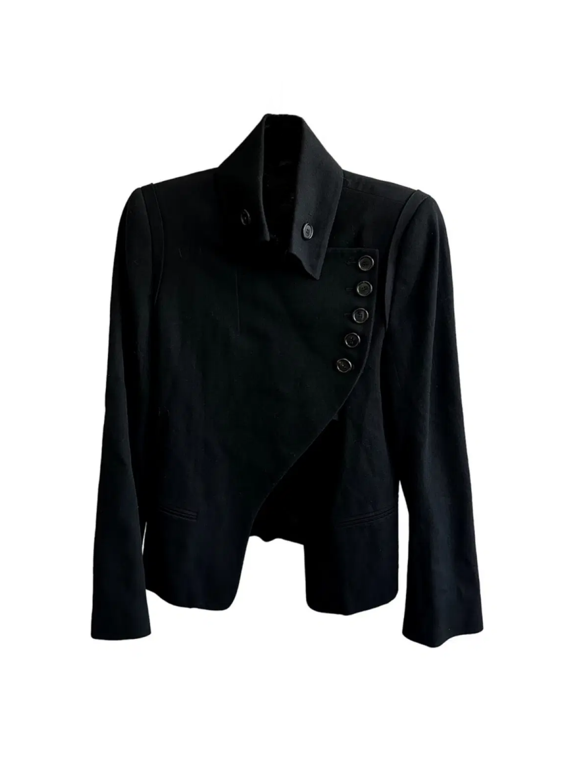 ANN ASYMMETRIC CROSS OVER BUTTON JACKET