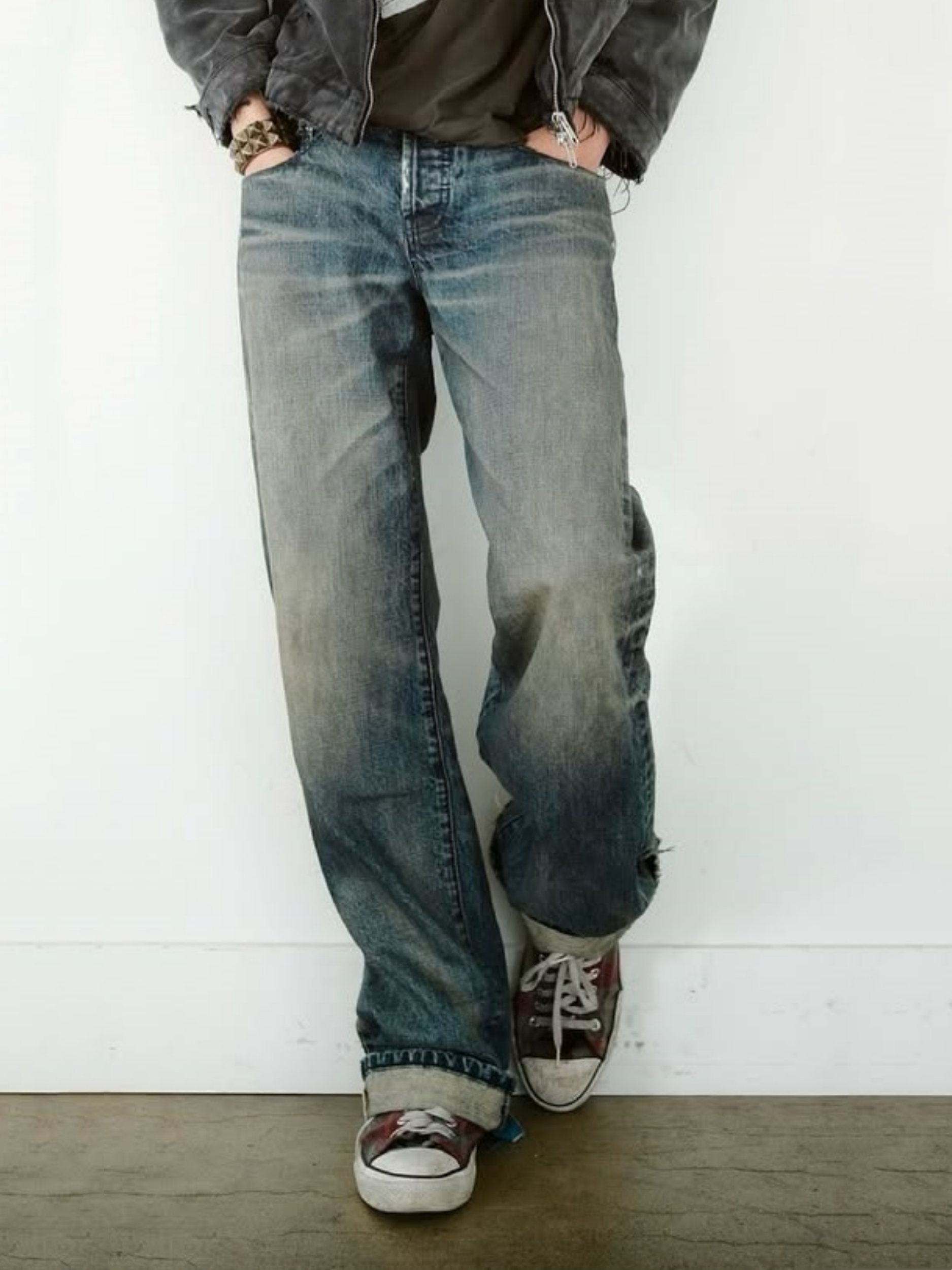 LOW RISE “SLATE” DENIM