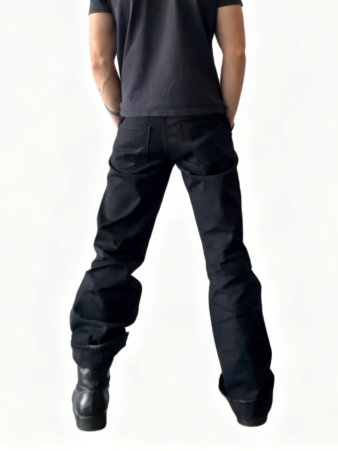 GASHED WASH BOOTCUT DENIM