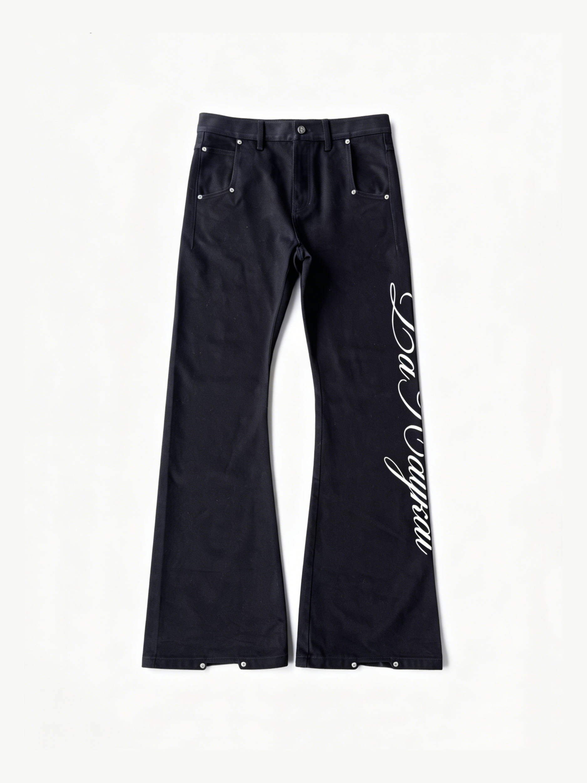 LETTER FLARED JEANS