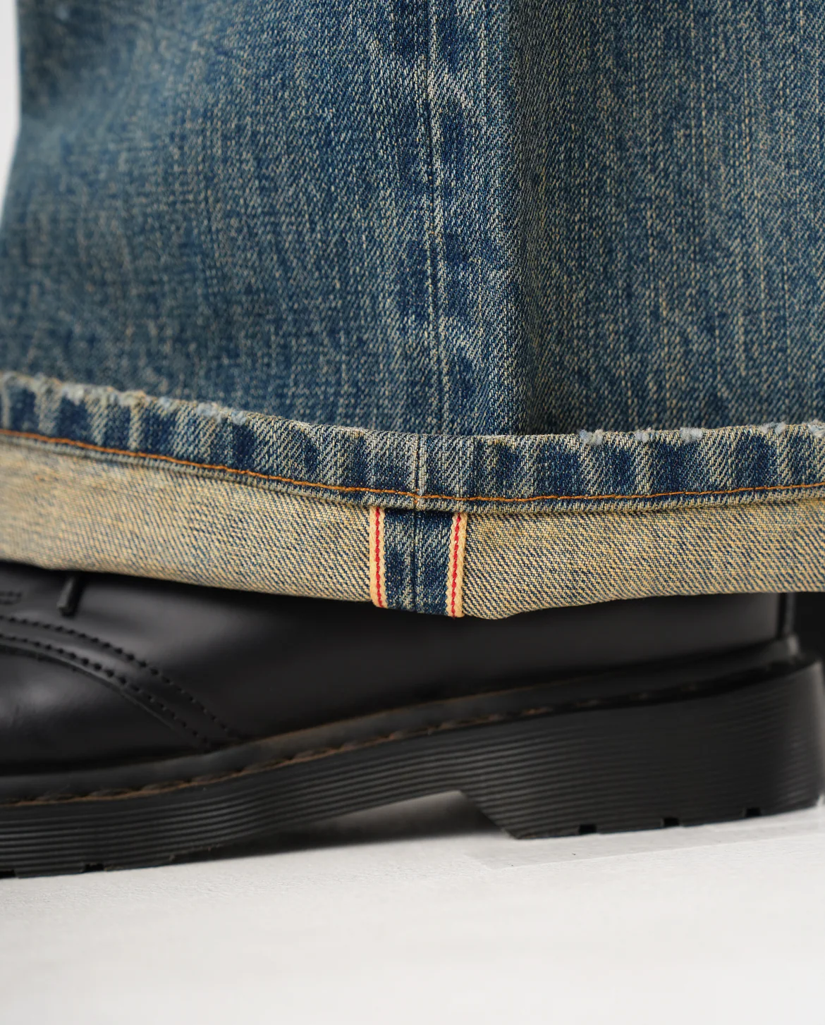 SASHIKO REPAIRED BOOTCUT JEANS