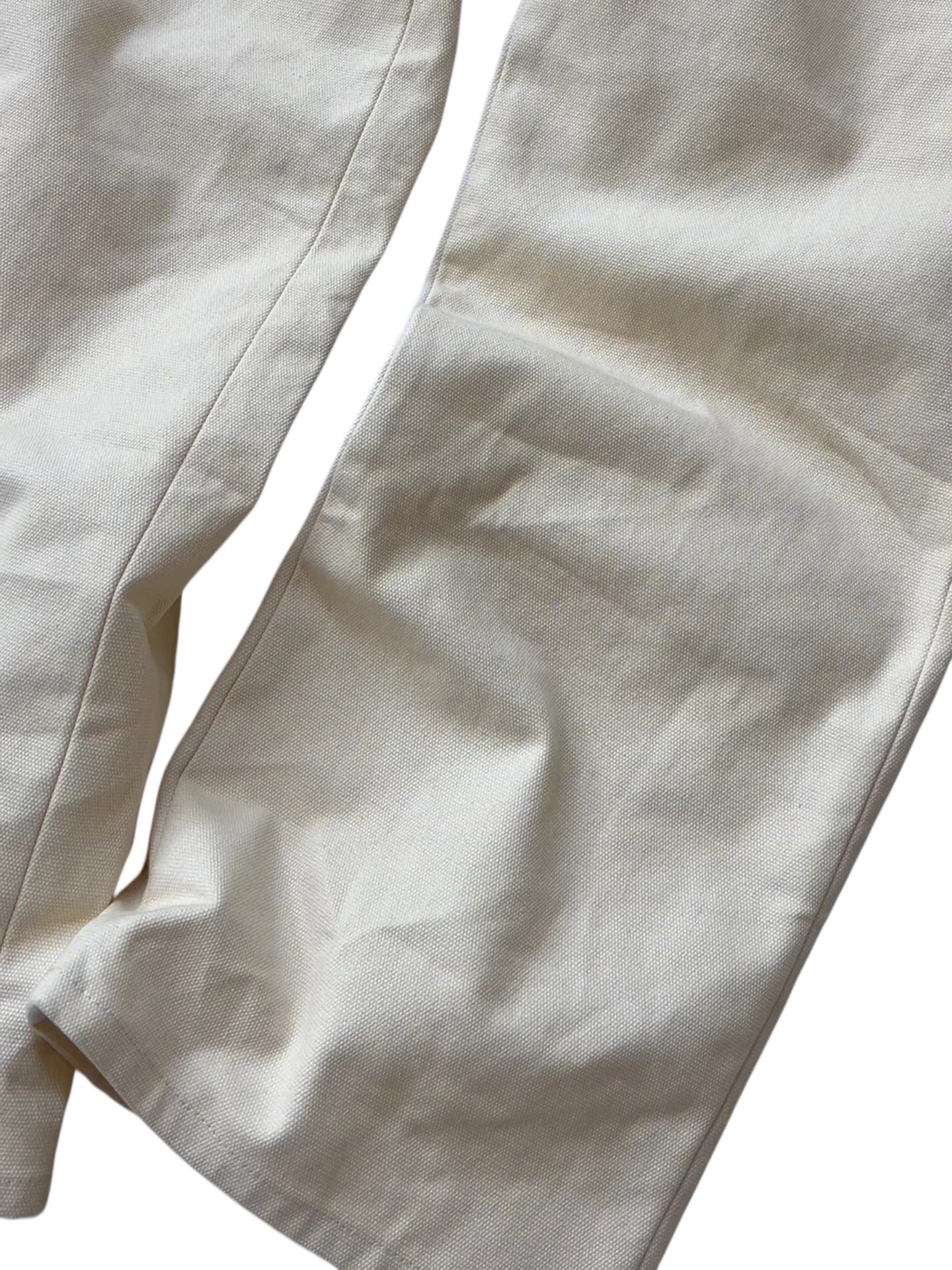 STRIPED-LINED CANVAS PANTS