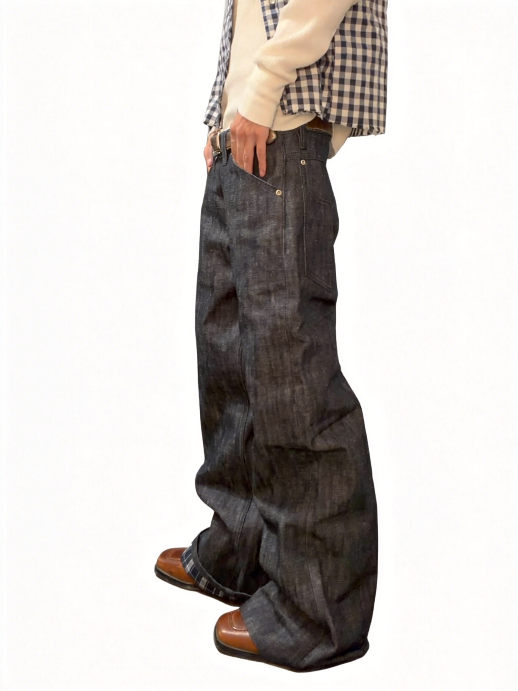 PLAID SELVEDGE DENIM