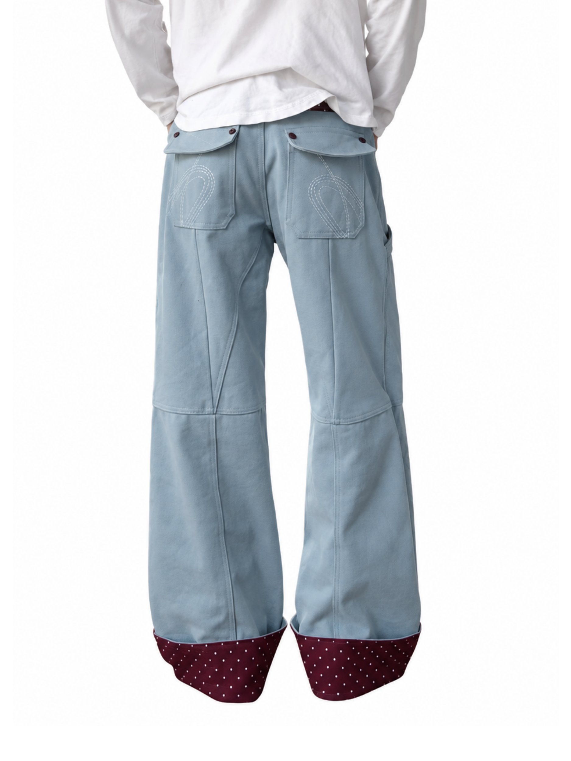 ASYMMETRIC PANEL CANVAS PANTS