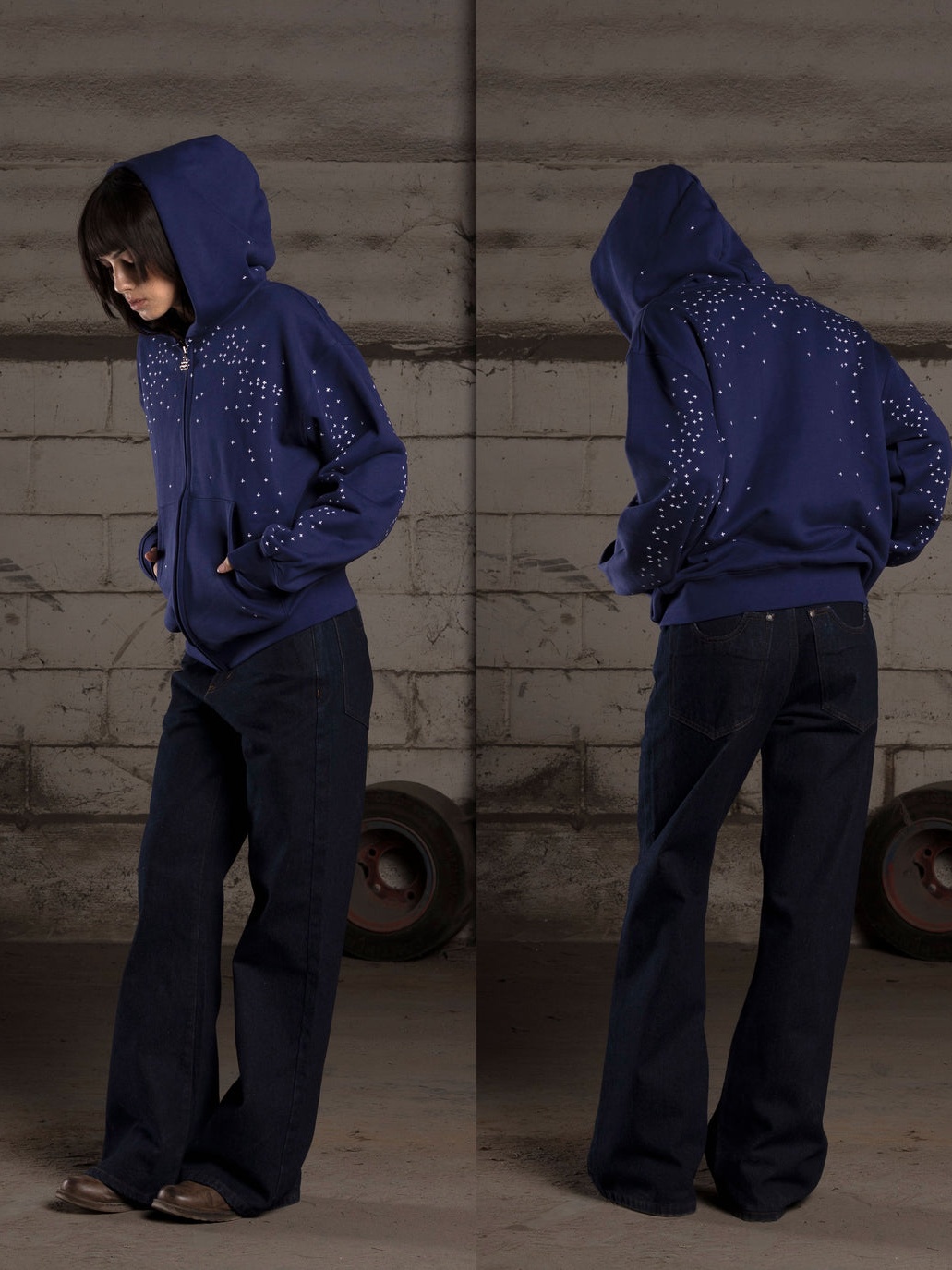 STARDUST ZIP-UP HOODIE