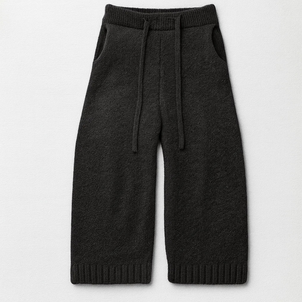 WOOL-KNIT PANTS