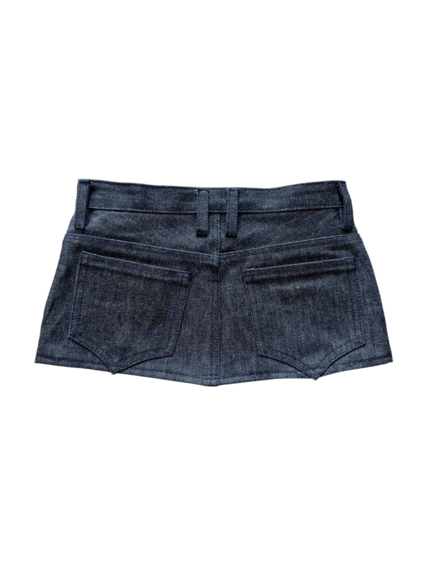 14 OZ JAPANESE GREYISH INDIGO SELVEDGE DENIM MINISKIRT