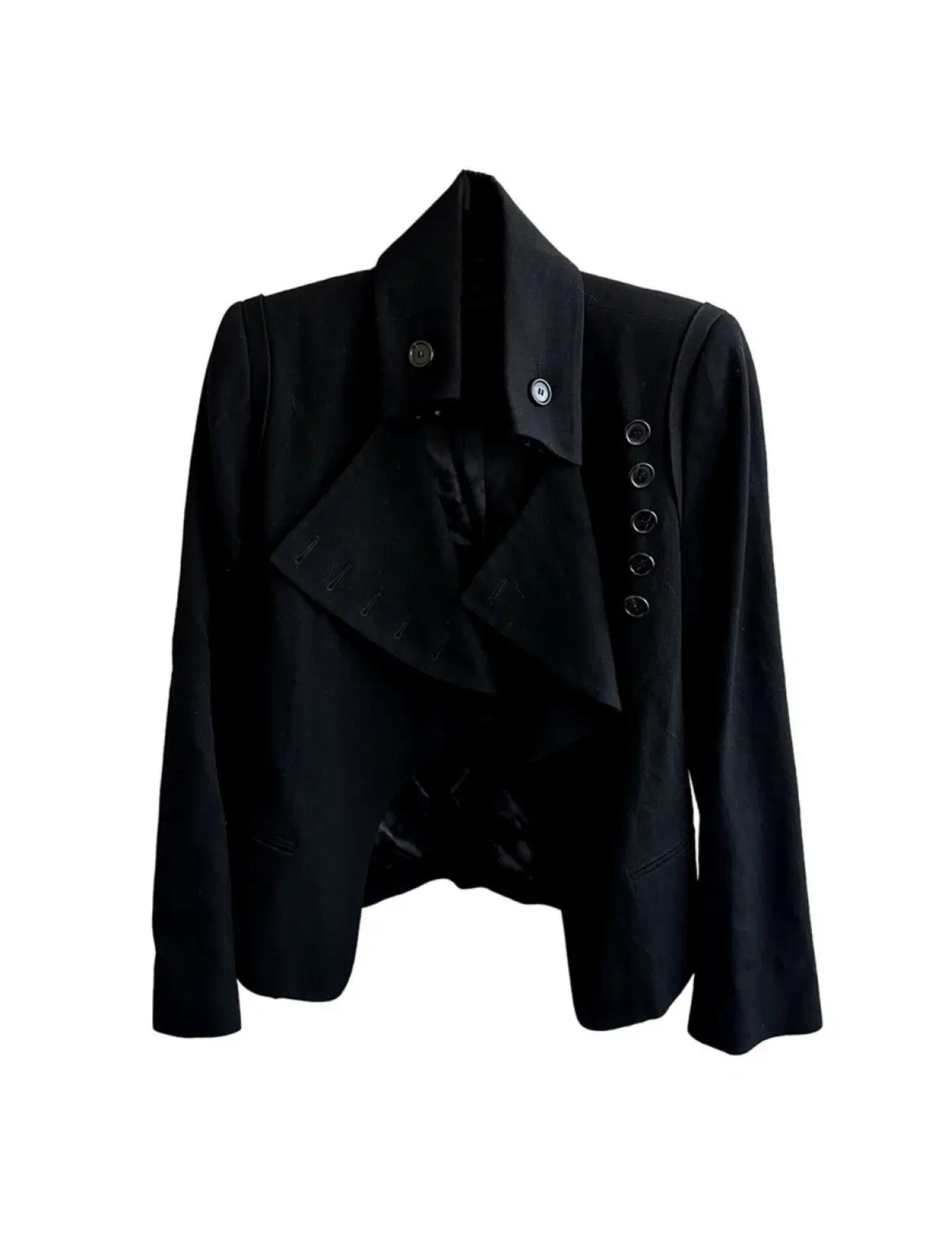 ANN ASYMMETRIC CROSS OVER BUTTON JACKET