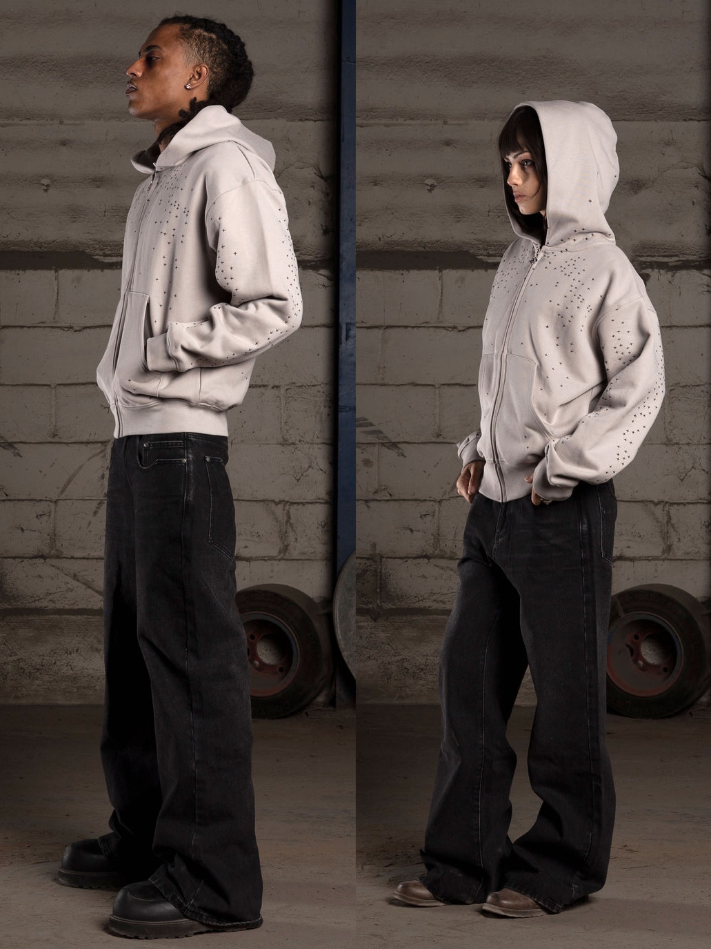 STARDUST ZIP-UP HOODIE