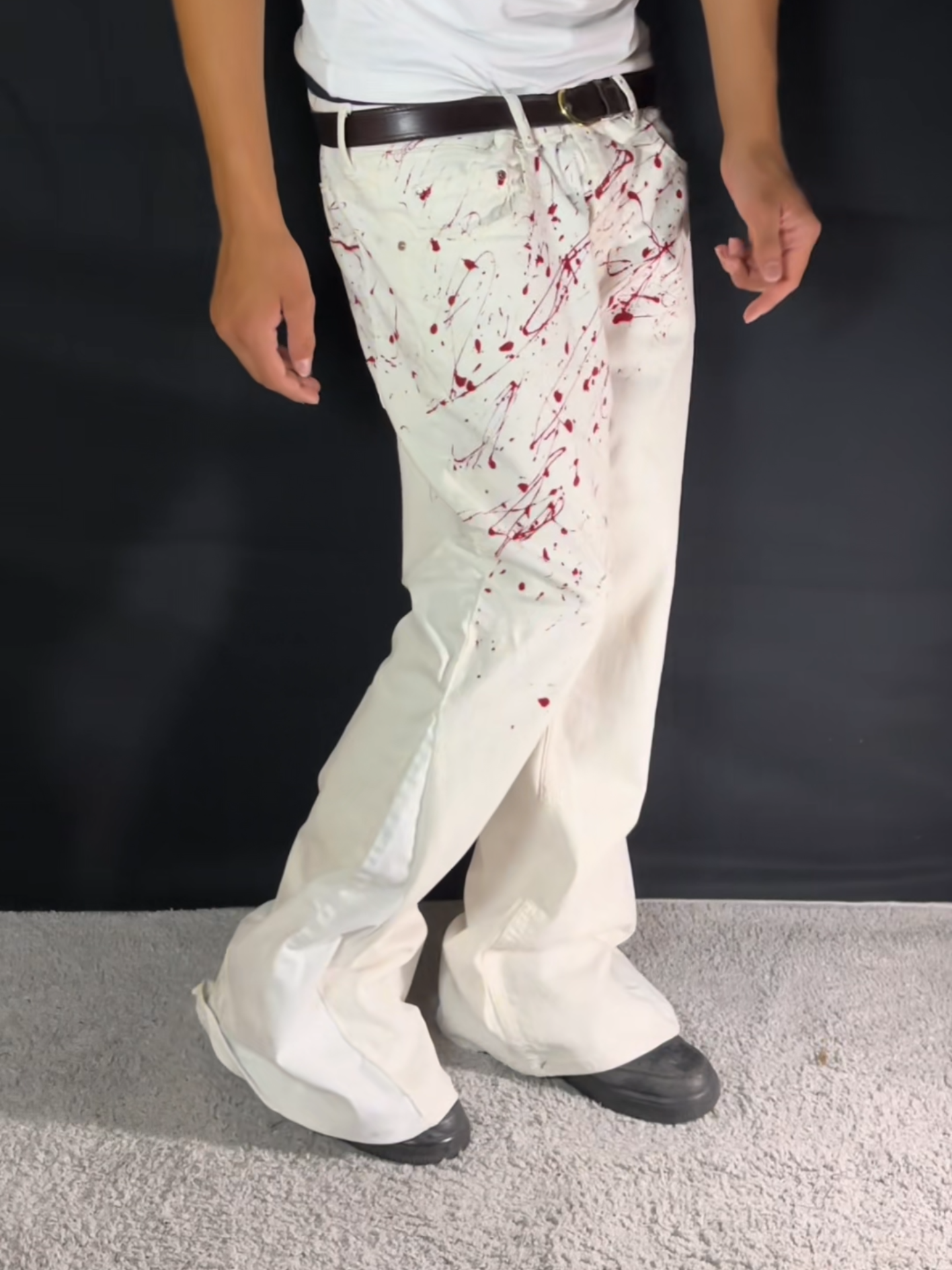 BLOOD PAINT BOOTCUT JEANS