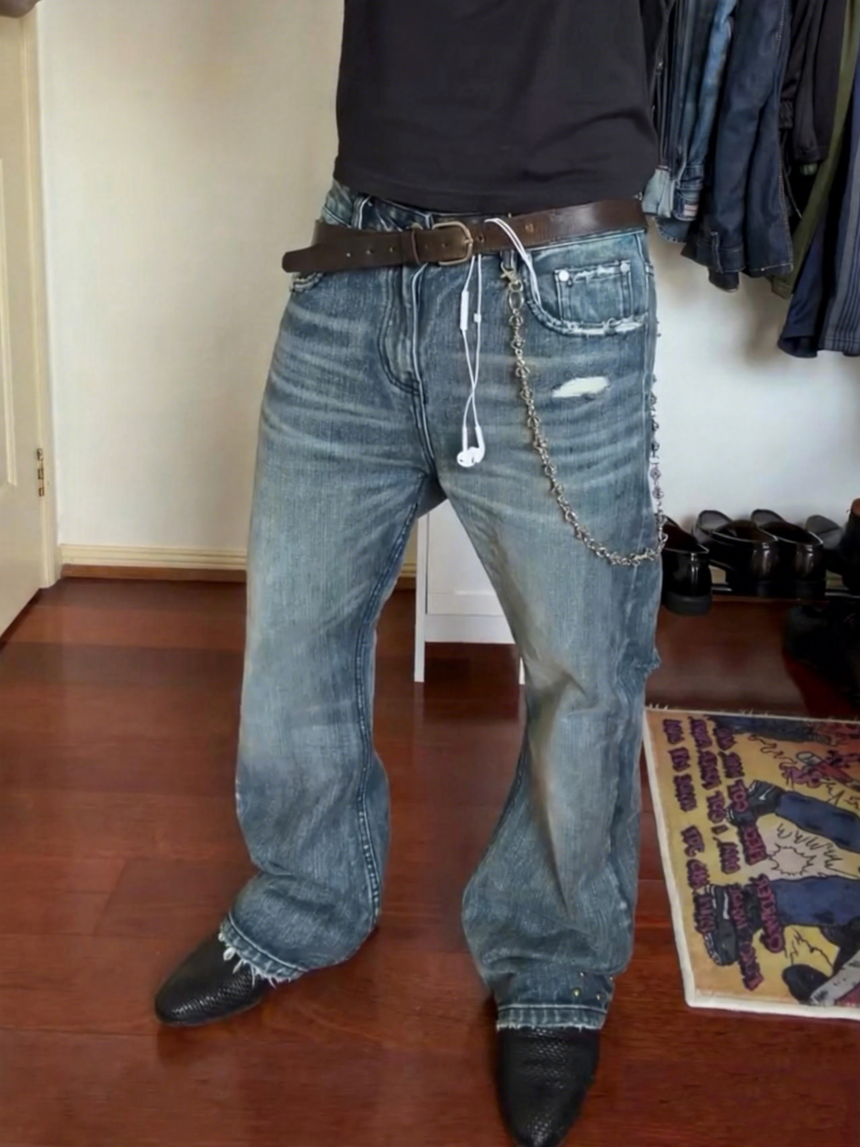 VINTAGE RIVET BOOTCUT JEANS
