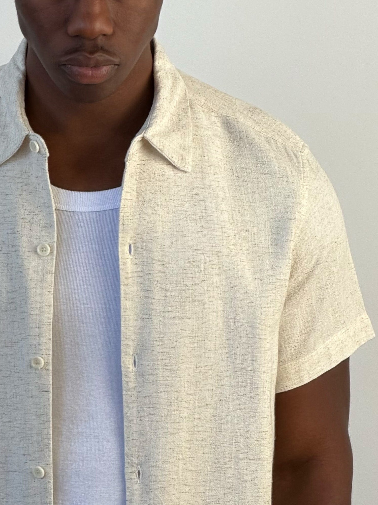  ROSEWOOD CROP BUTTON-UP