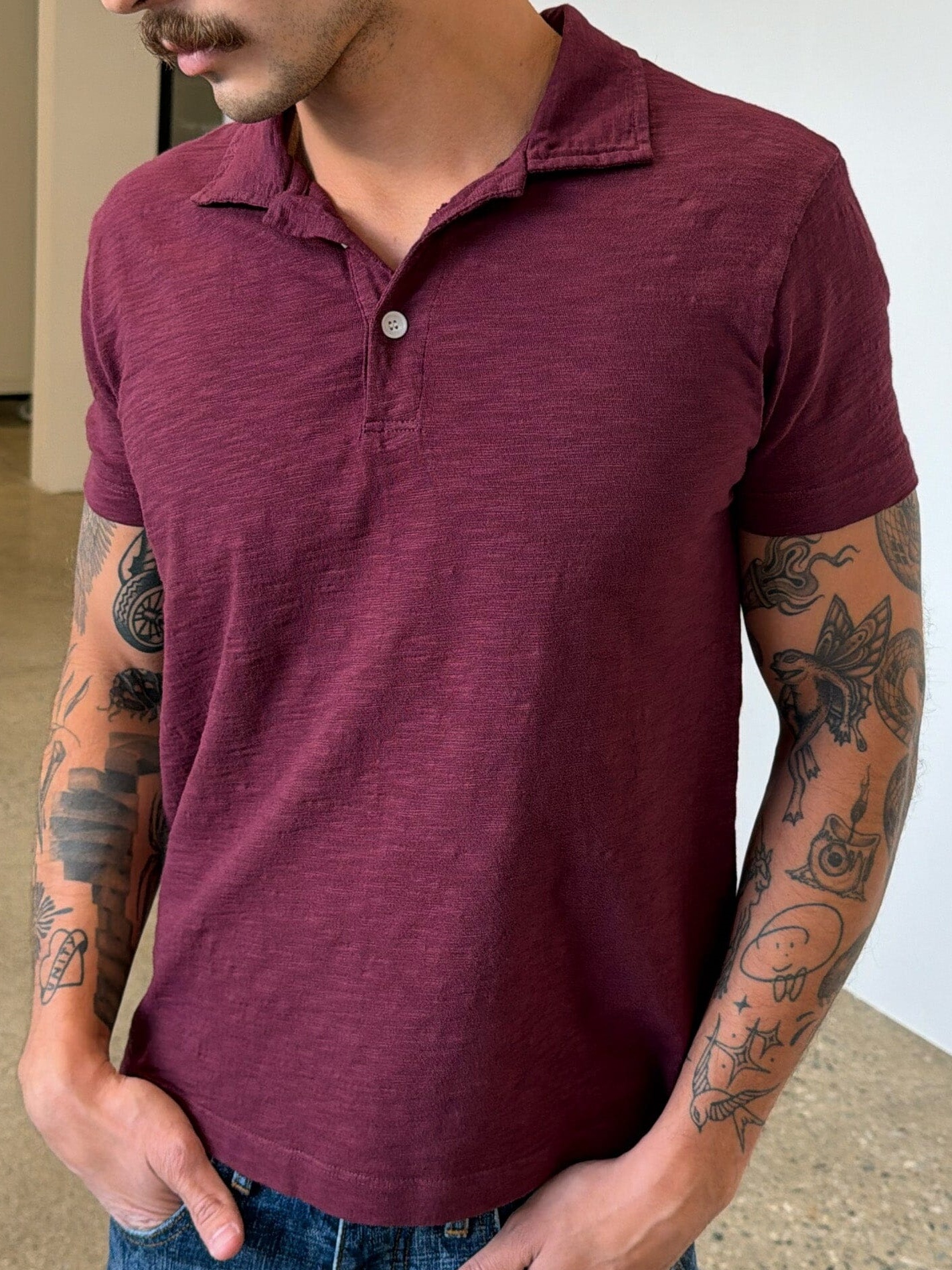 LOS FELIZ CROP MUSCLE POLO