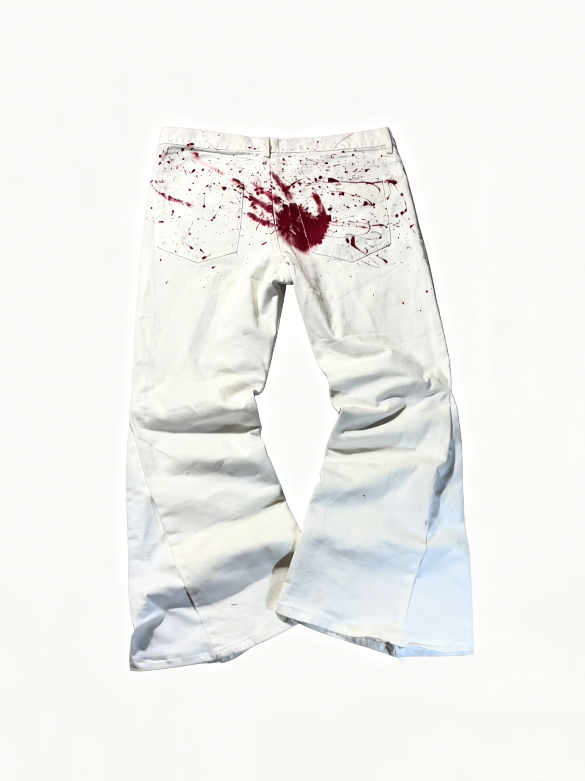 BLOOD PAINT BOOTCUT JEANS