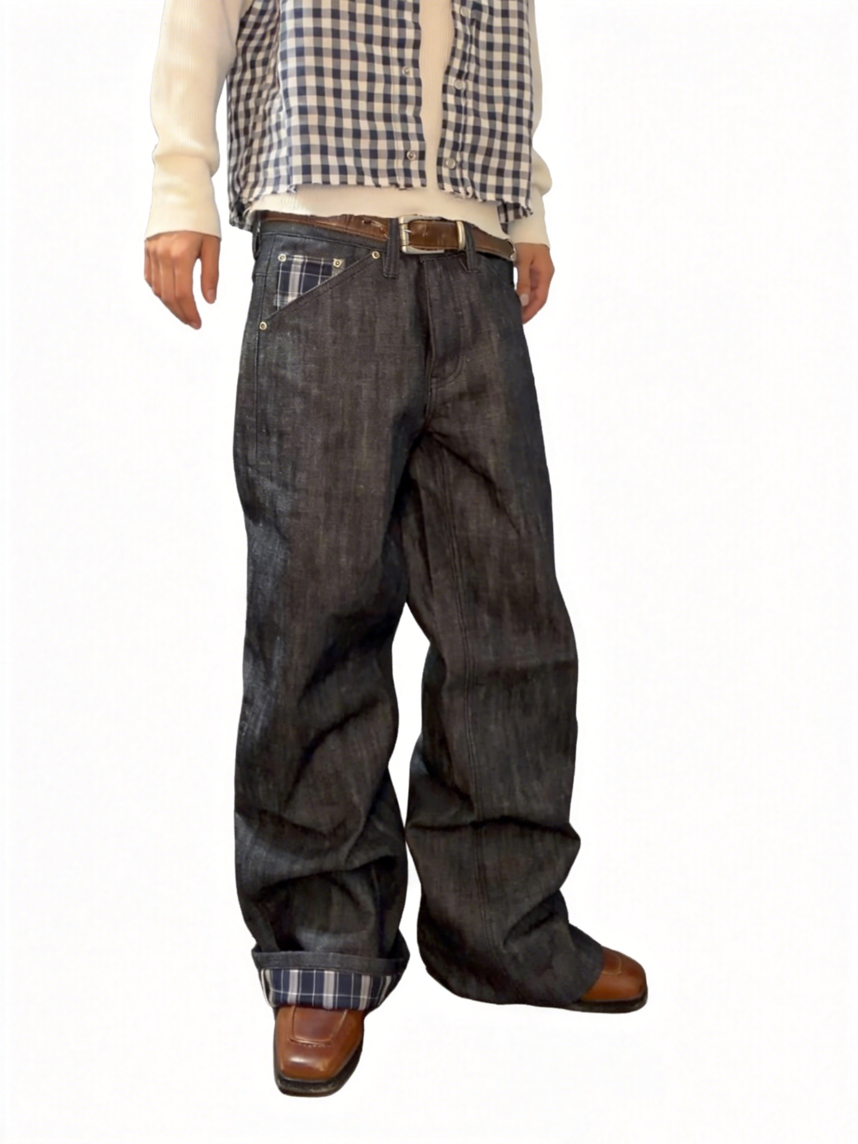 PLAID SELVEDGE DENIM