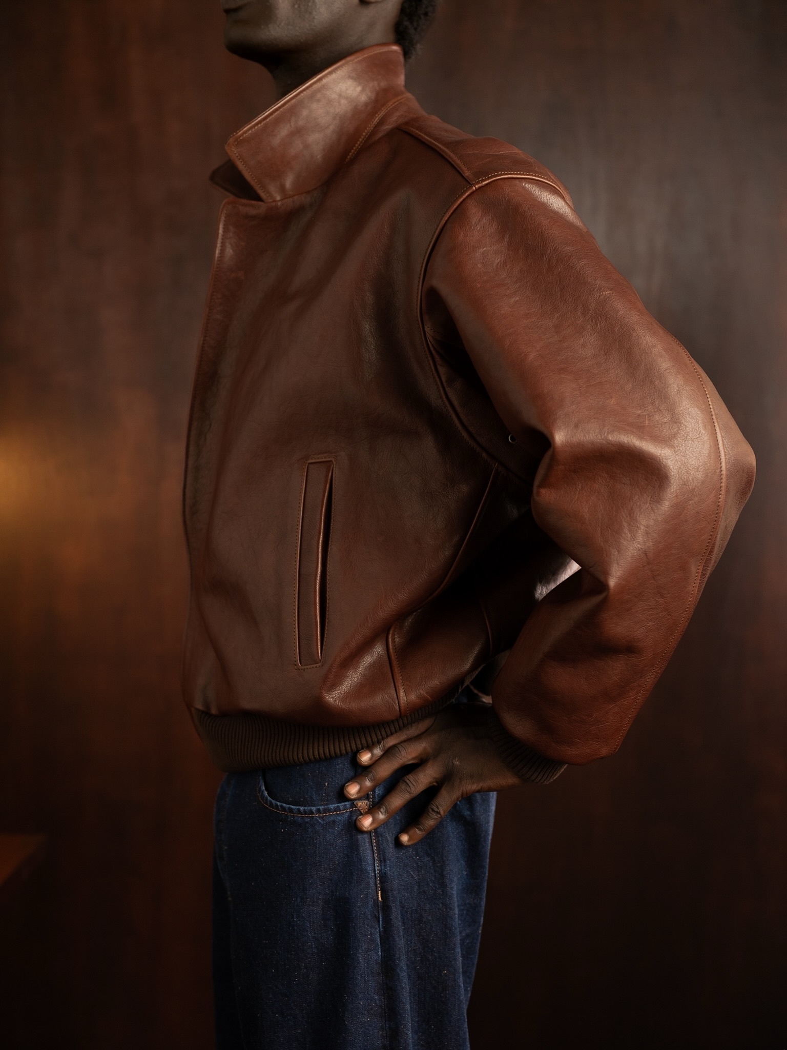 THE BOMBER LEATHER JACKET