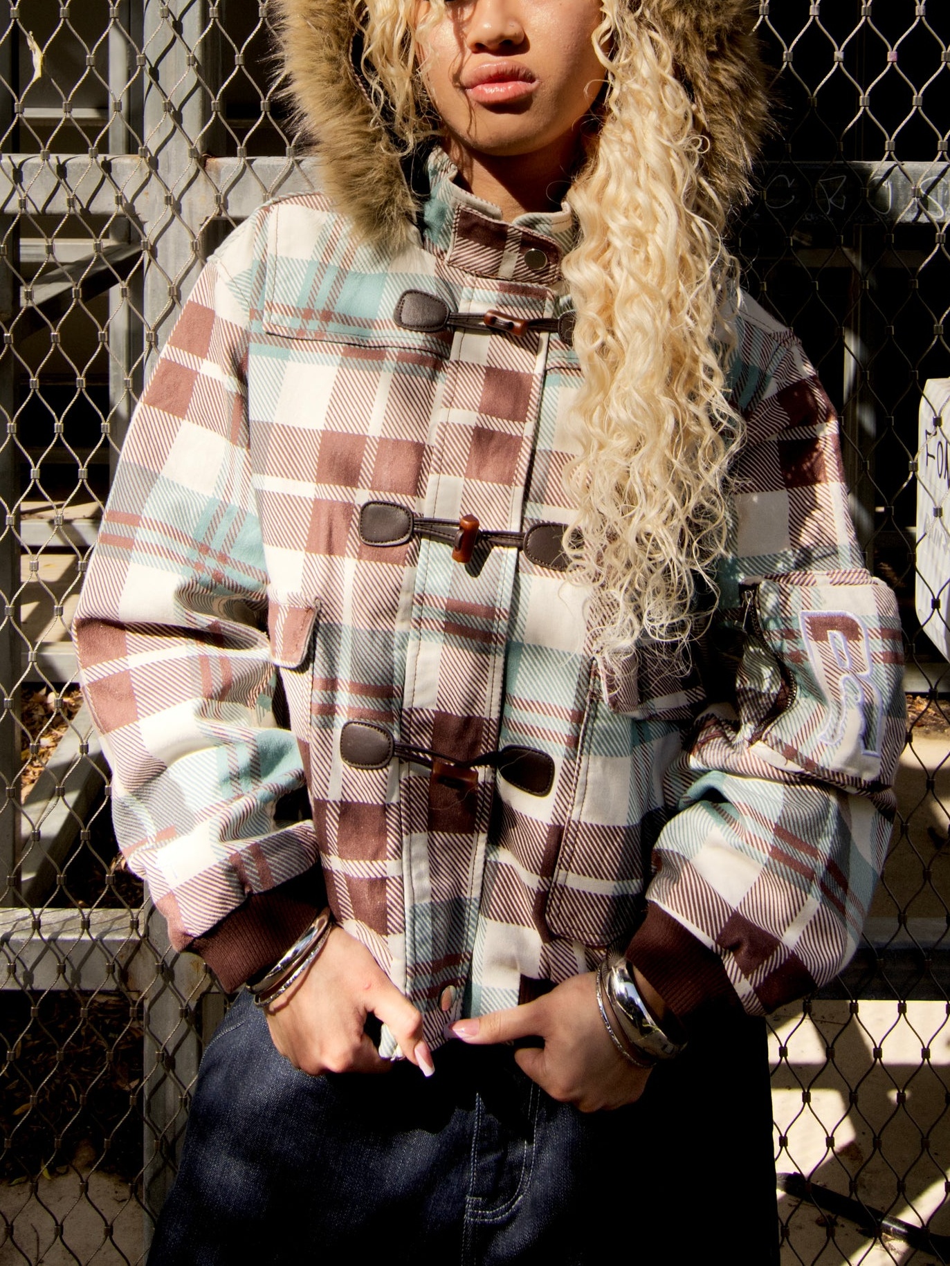  'INCERGENT' PLAID JACKET