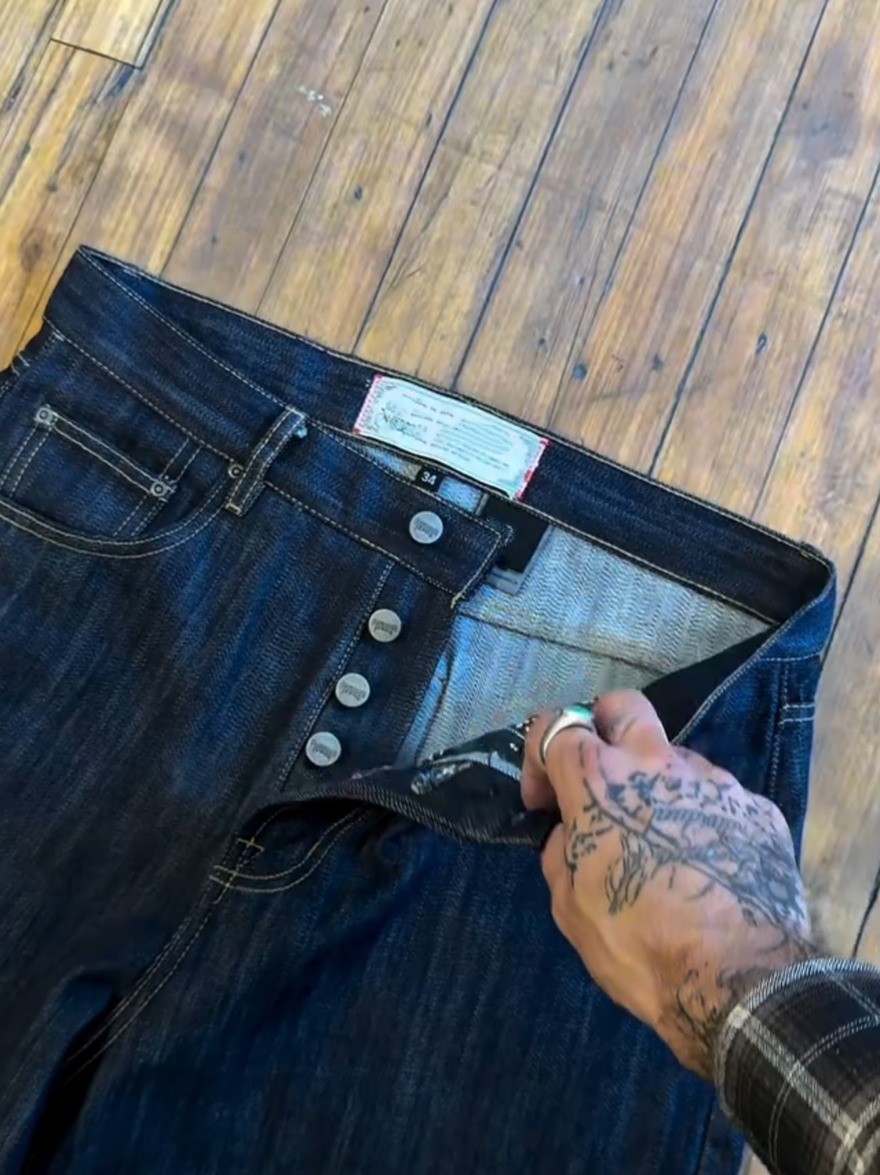 15OZ RAW STRAIGHT DENIM