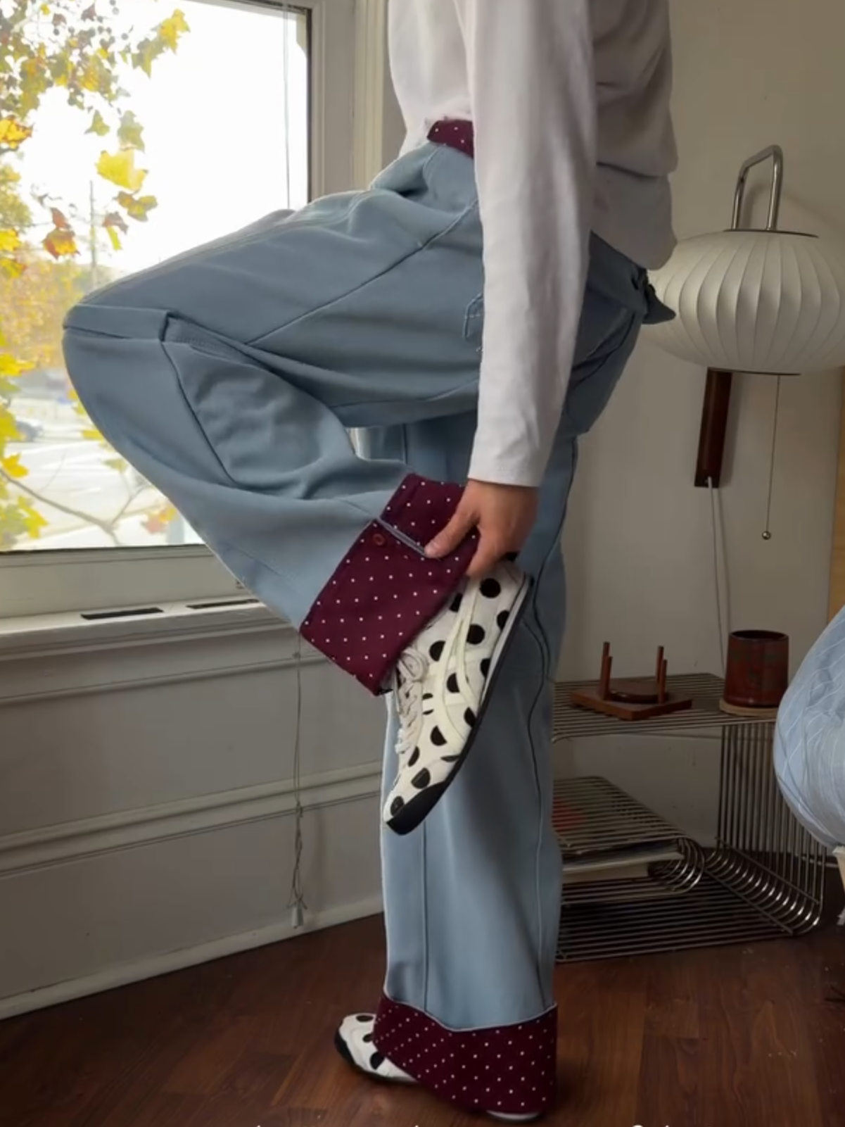 ASYMMETRIC PANEL CANVAS PANTS