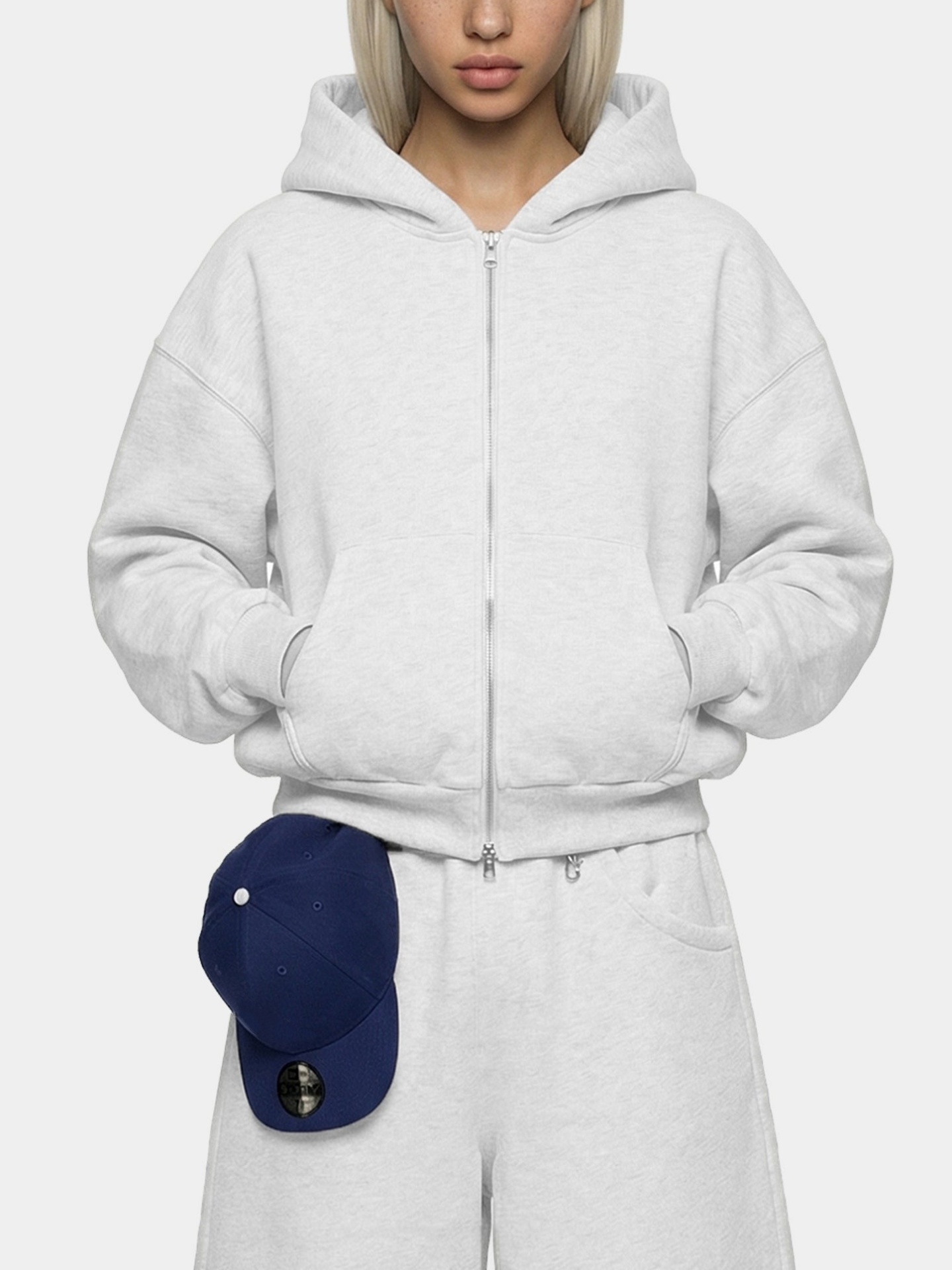 BOXY OVERSIZED ZIP HOODIE