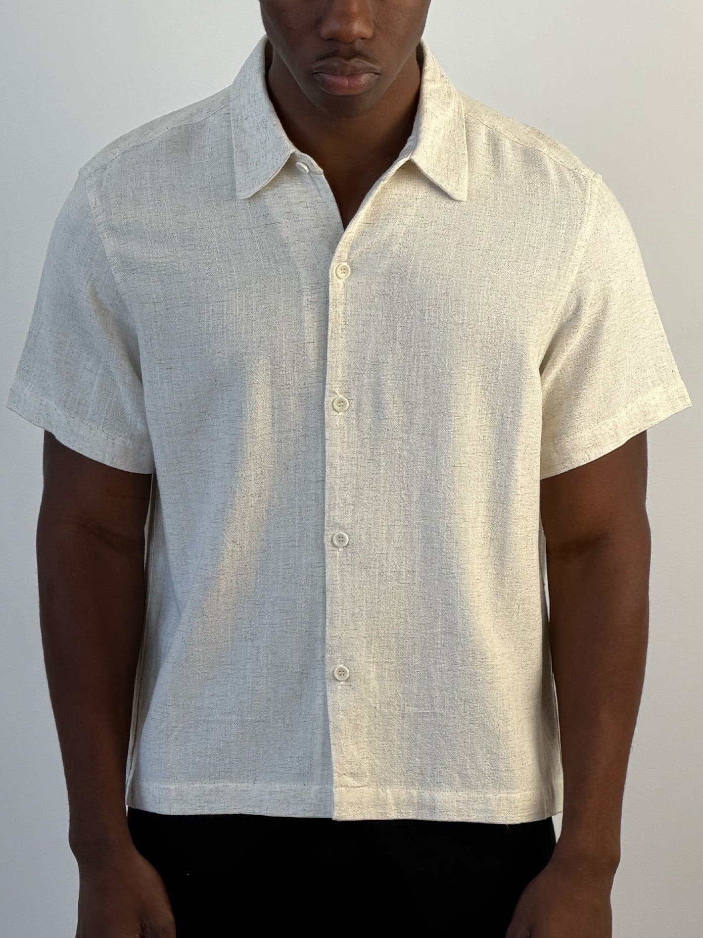  ROSEWOOD CROP BUTTON-UP