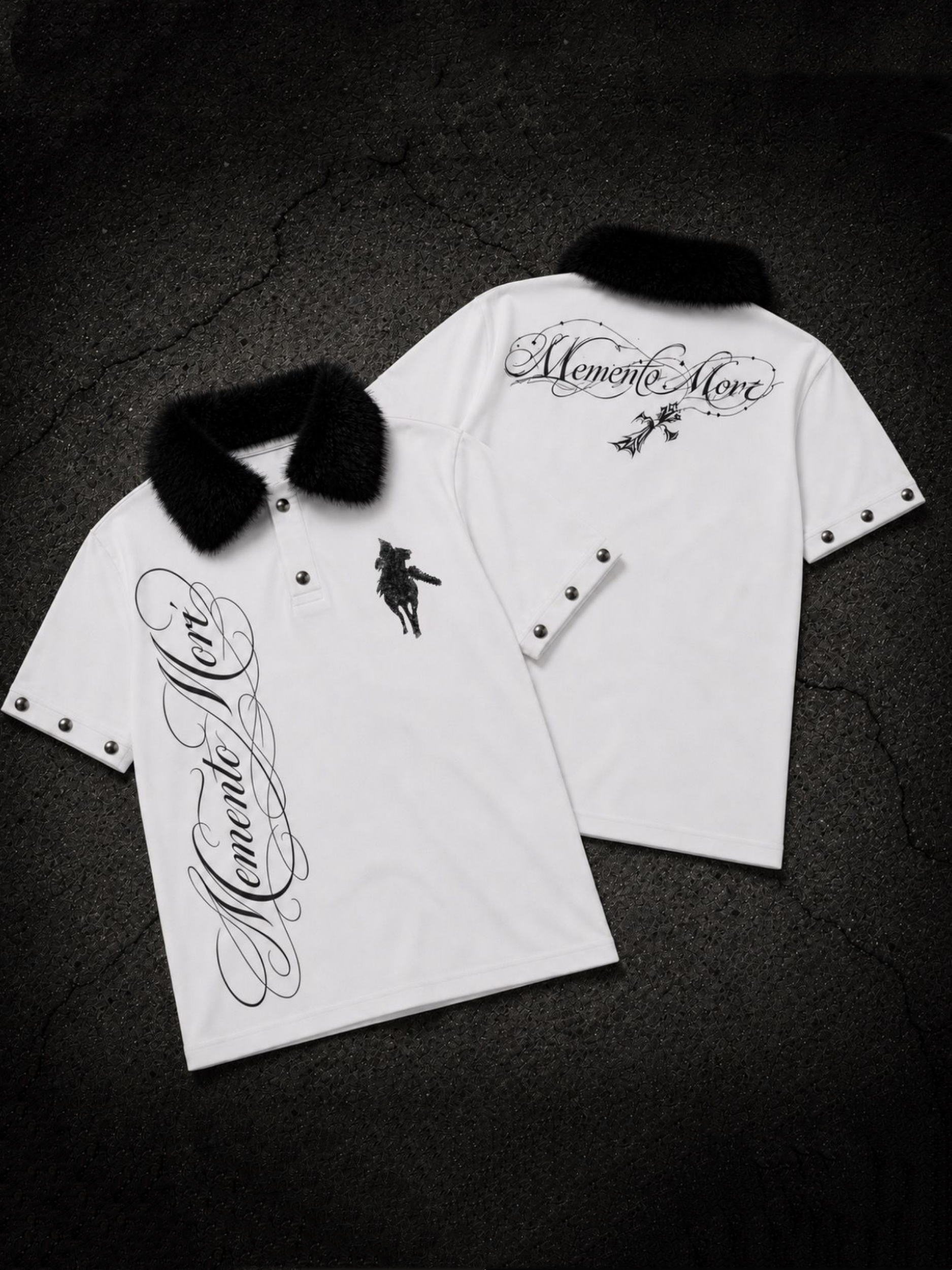 POLO MEMENTO MORI BLACK