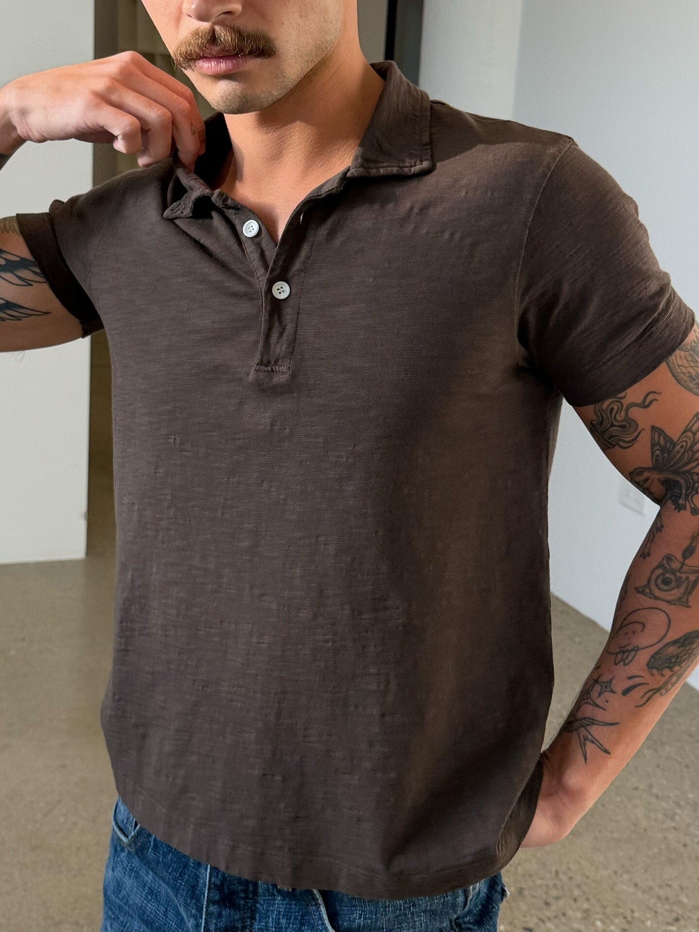 LOS FELIZ CROP MUSCLE POLO