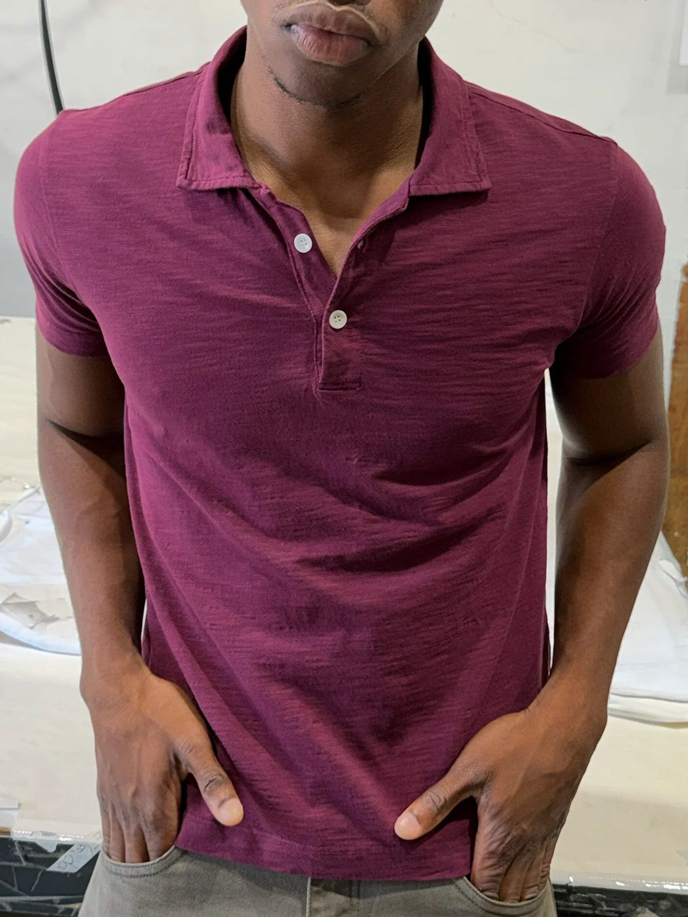 LOS FELIZ CROP MUSCLE POLO