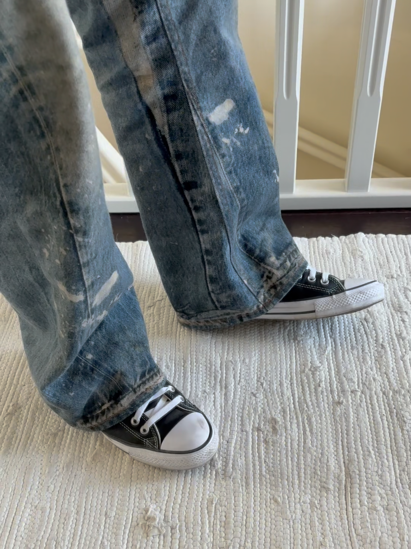 PRINTED BOOTCUT DENIM