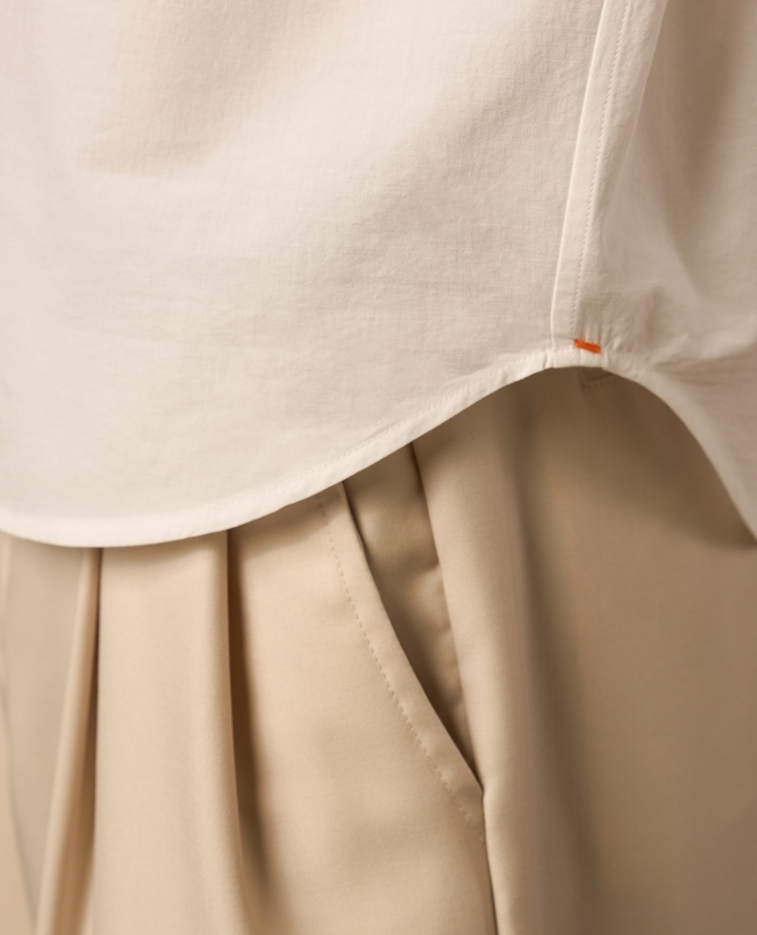 WOOL PLEATED TROUSERS
