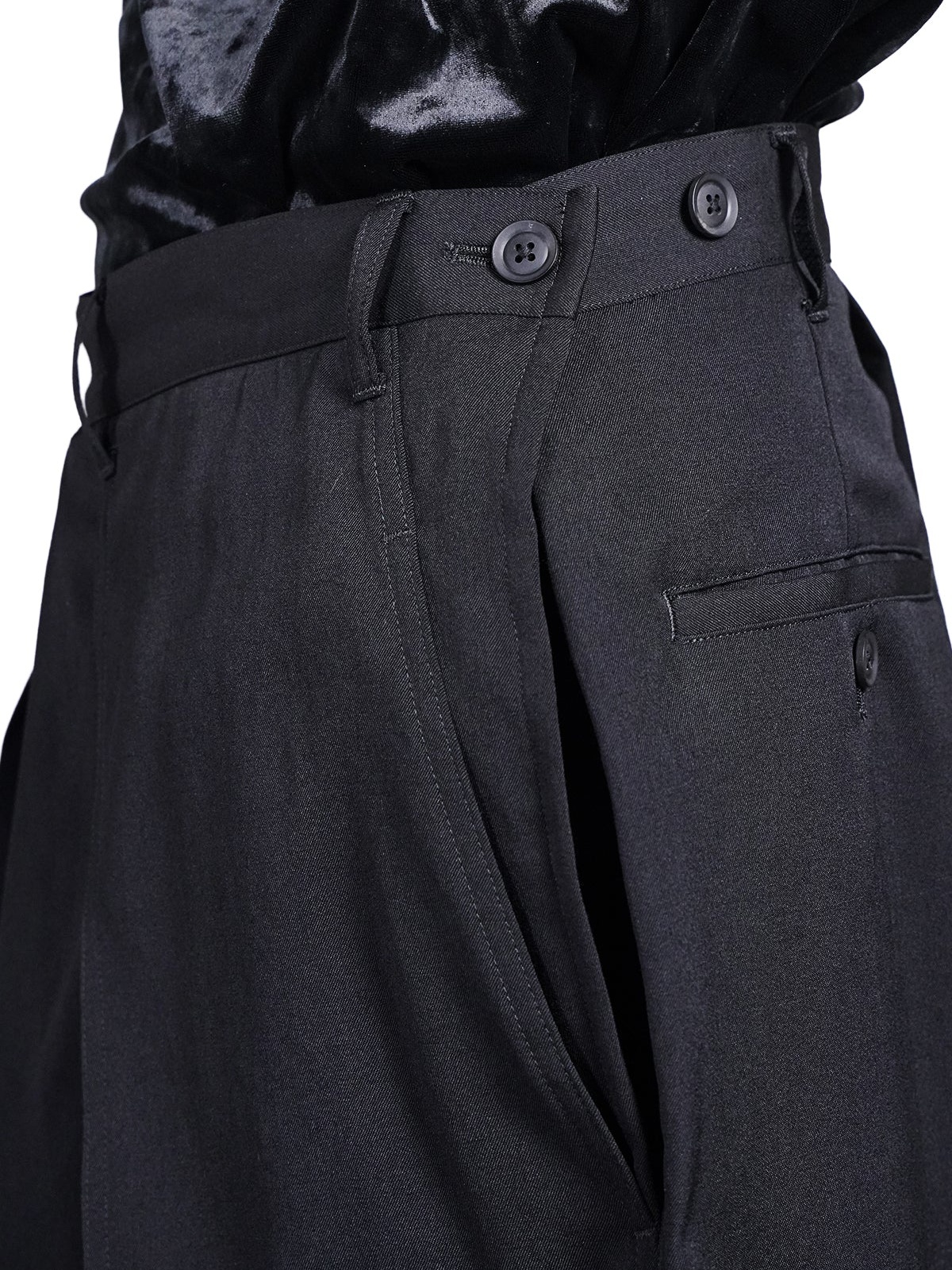 WOOL GABARDINE HAKAMA PANTS
