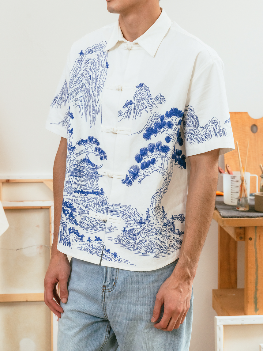 CHINOISERIE EMBROIDERY T-SHIRT