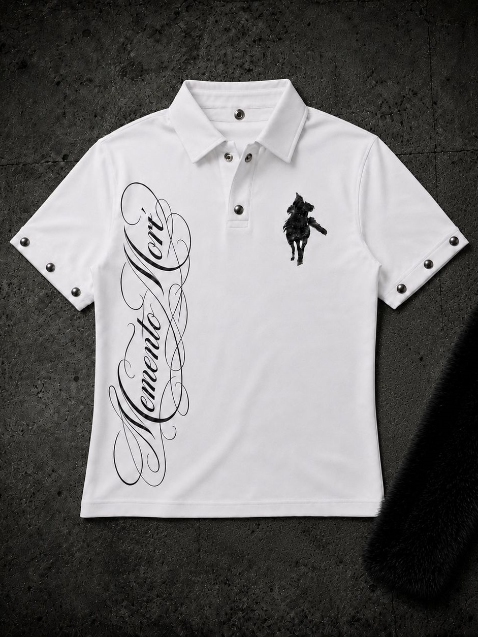 POLO MEMENTO MORI BLACK