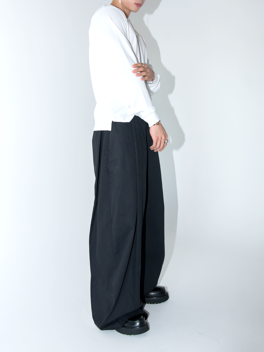 15OZ PLEATED BAGGY JEANS