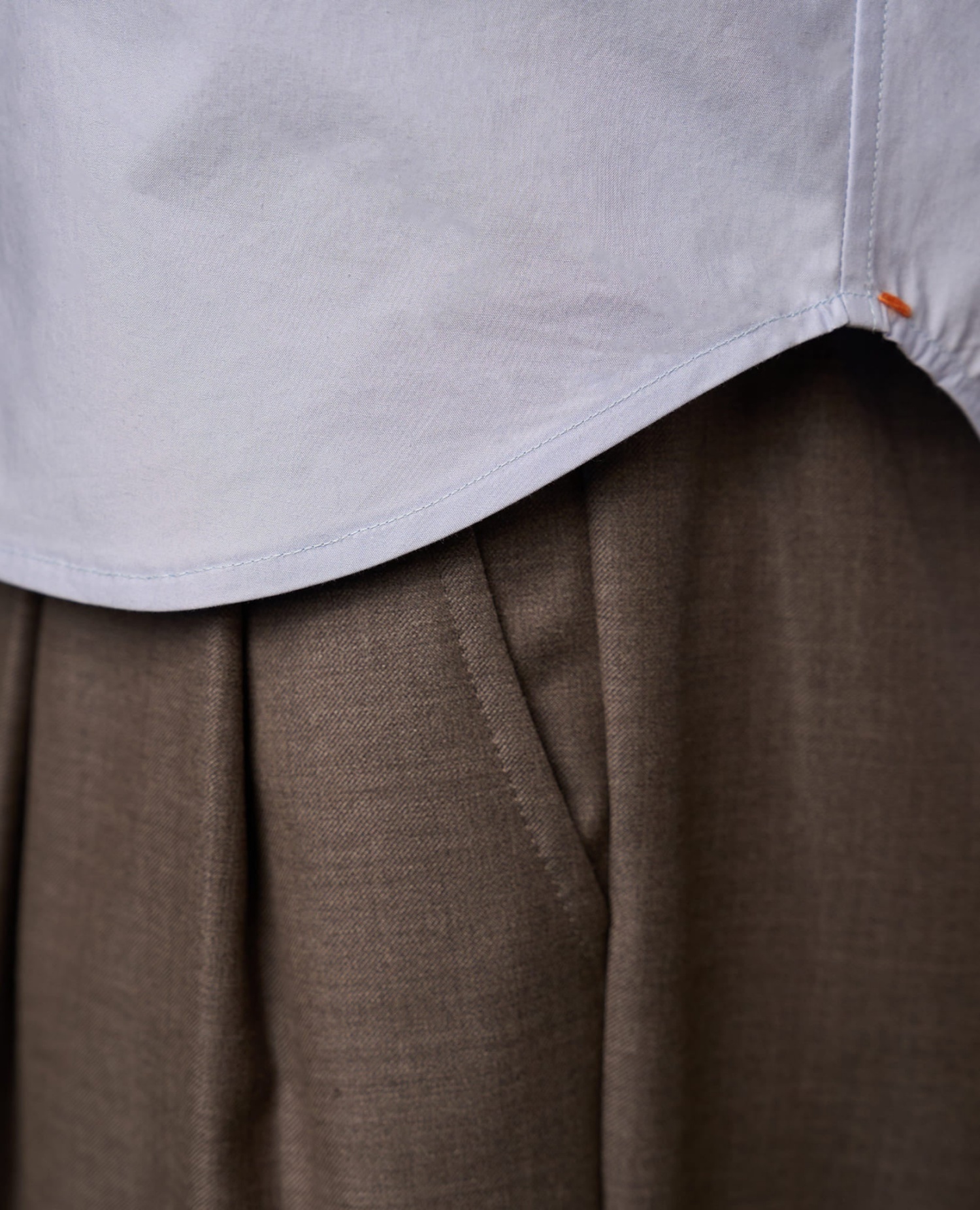 WOOL PLEATED TROUSERS