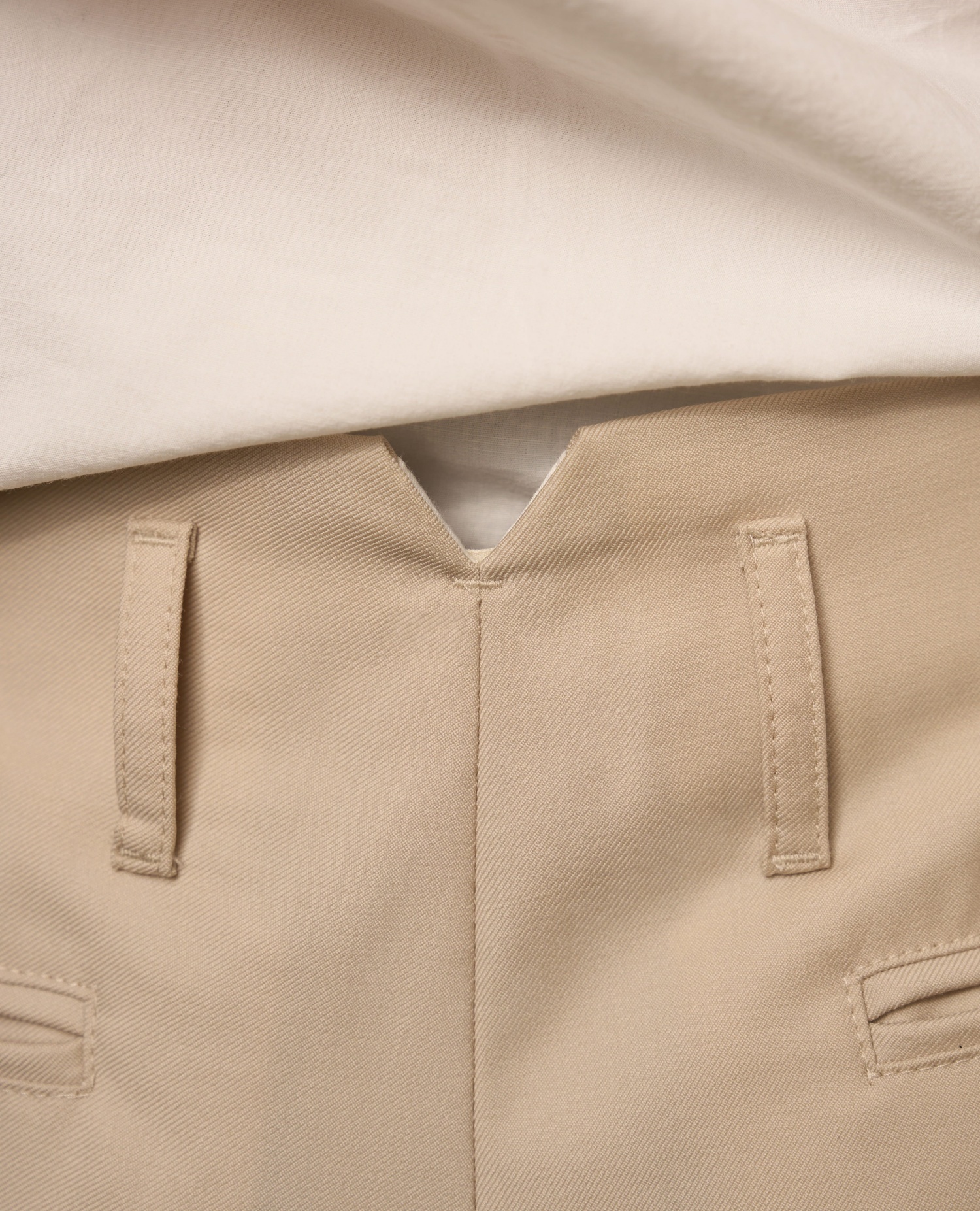 WOOL PLEATED TROUSERS