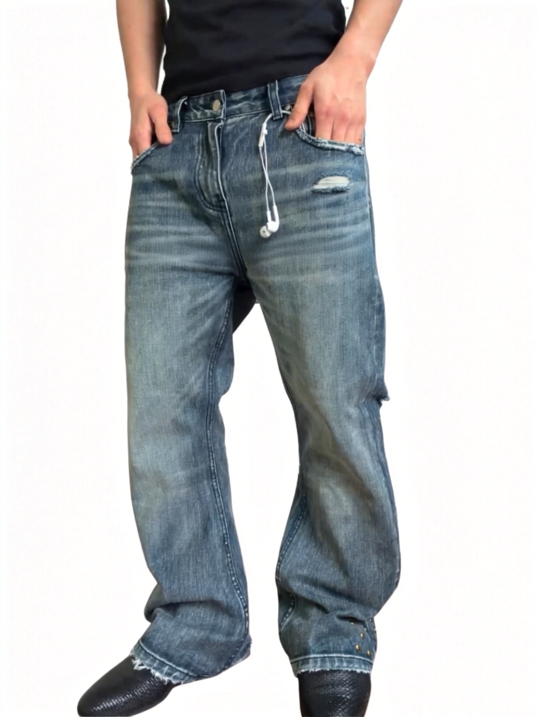 VINTAGE RIVET BOOTCUT JEANS