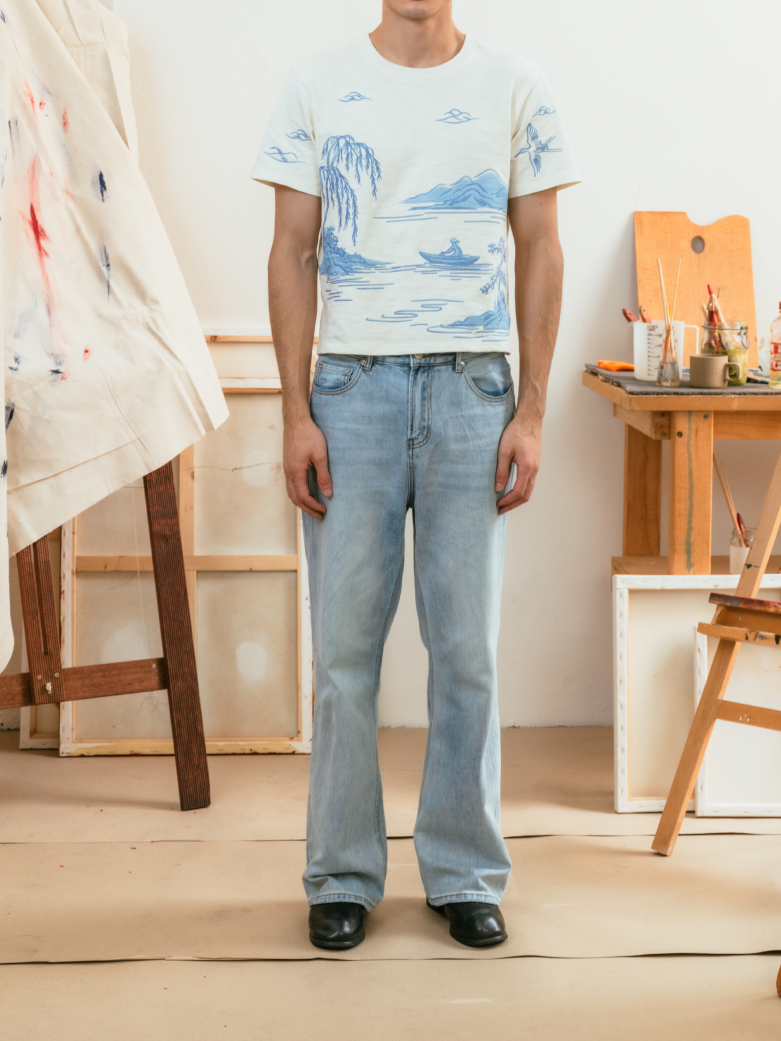 LANDSCAPE EMBROIDERY T-SHIRT