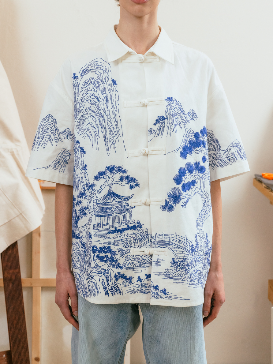 CHINOISERIE EMBROIDERY T-SHIRT