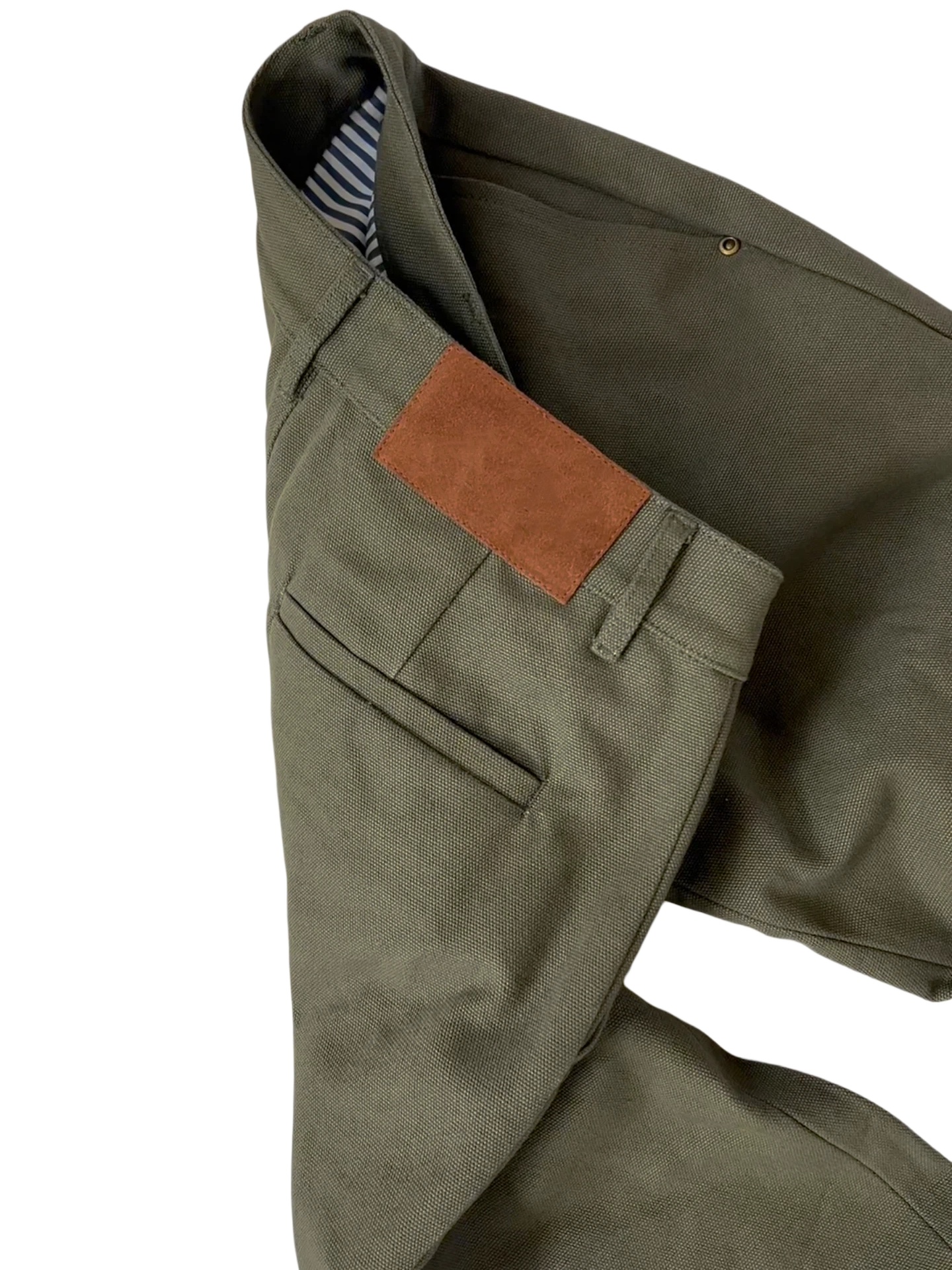 STRIPED-LINED CANVAS PANTS