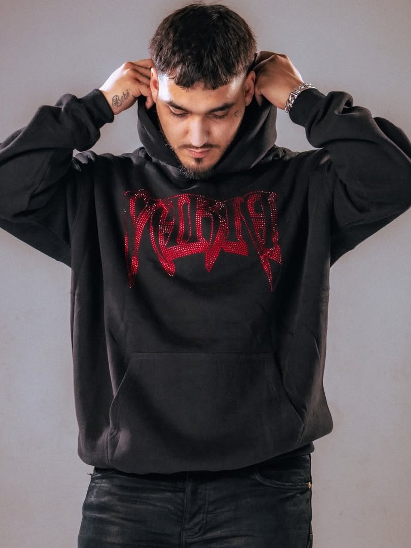 HEART RHINESTONE HOODIE