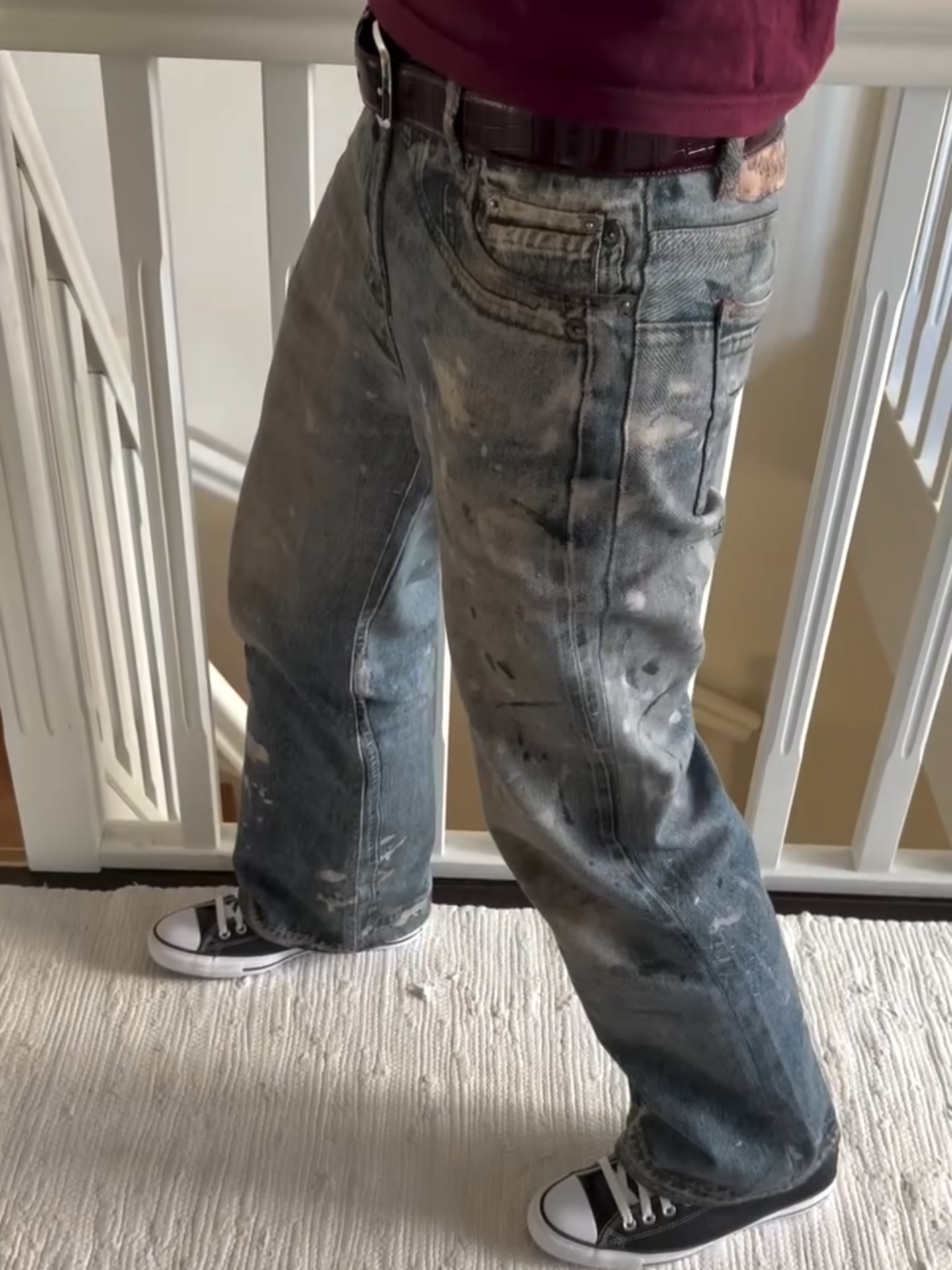 PRINTED BOOTCUT DENIM