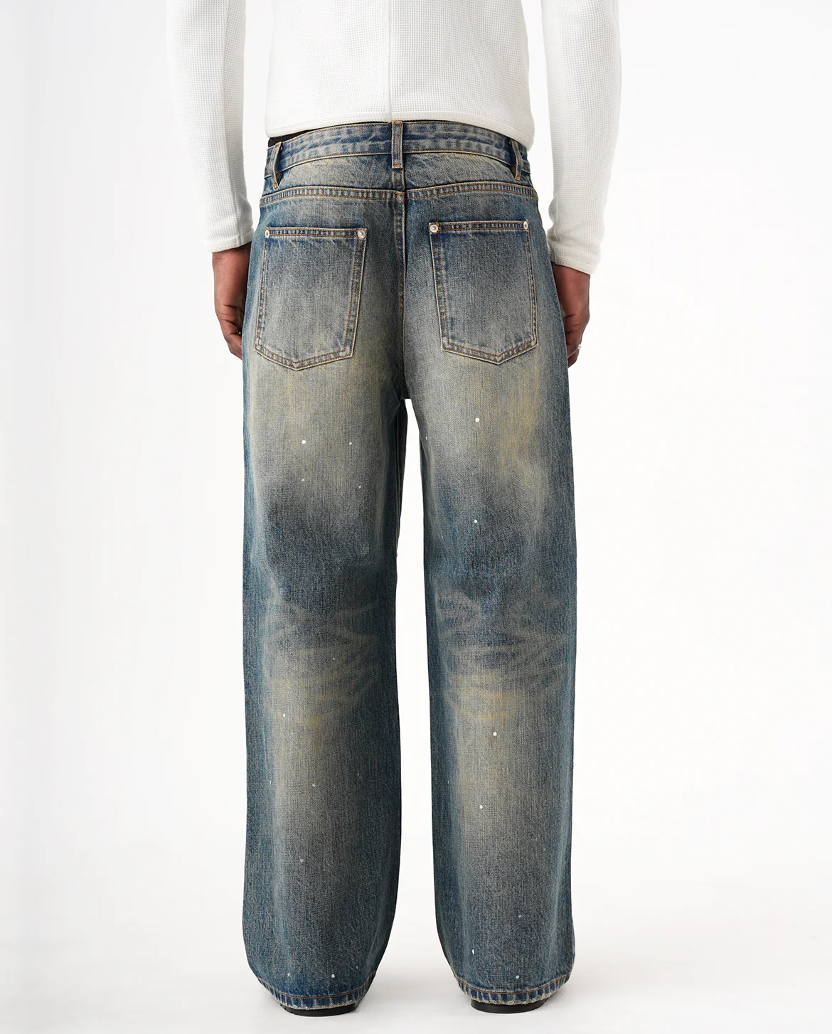 SASHIKO REPAIRED BOOTCUT JEANS