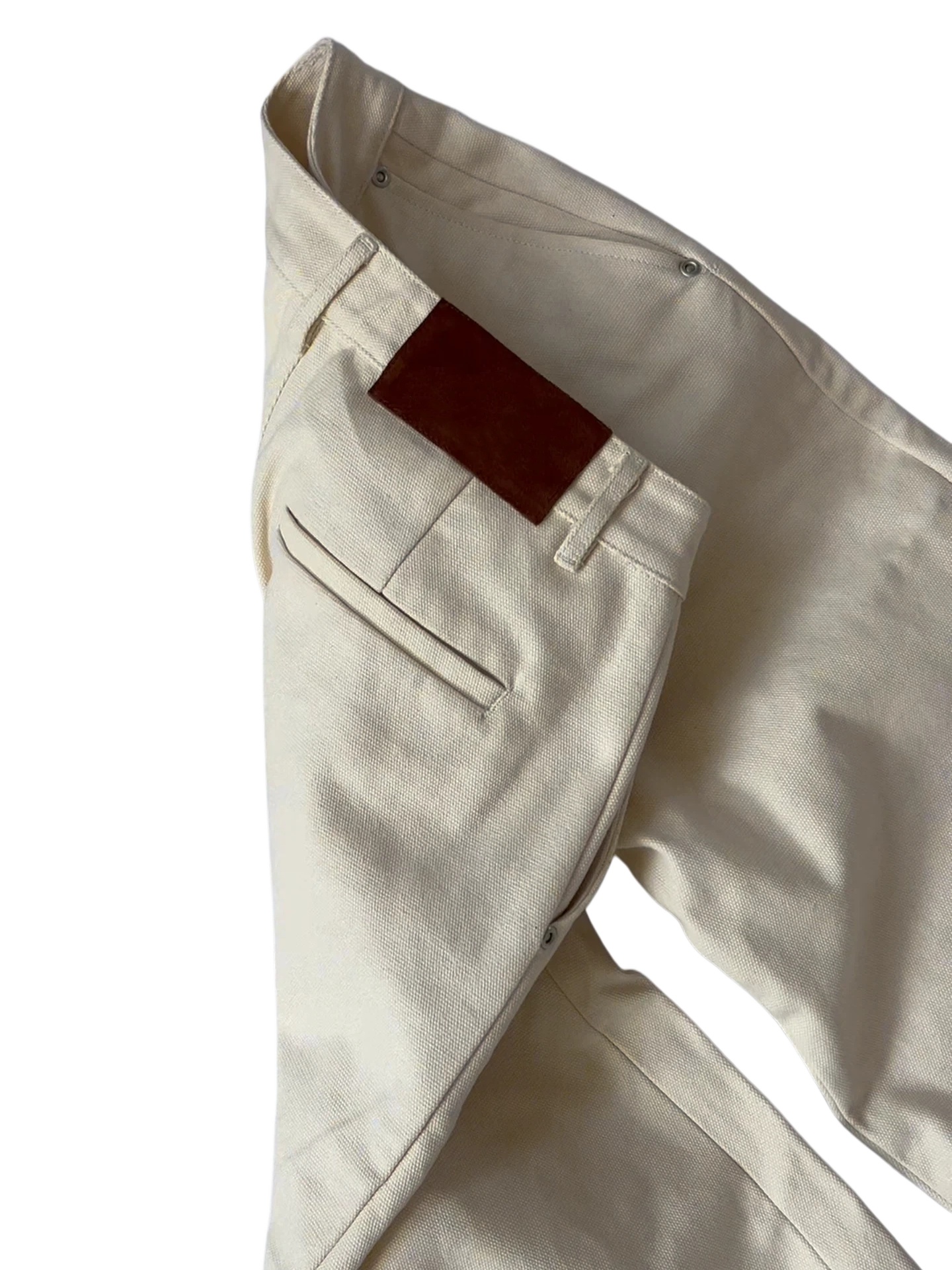 STRIPED-LINED CANVAS PANTS
