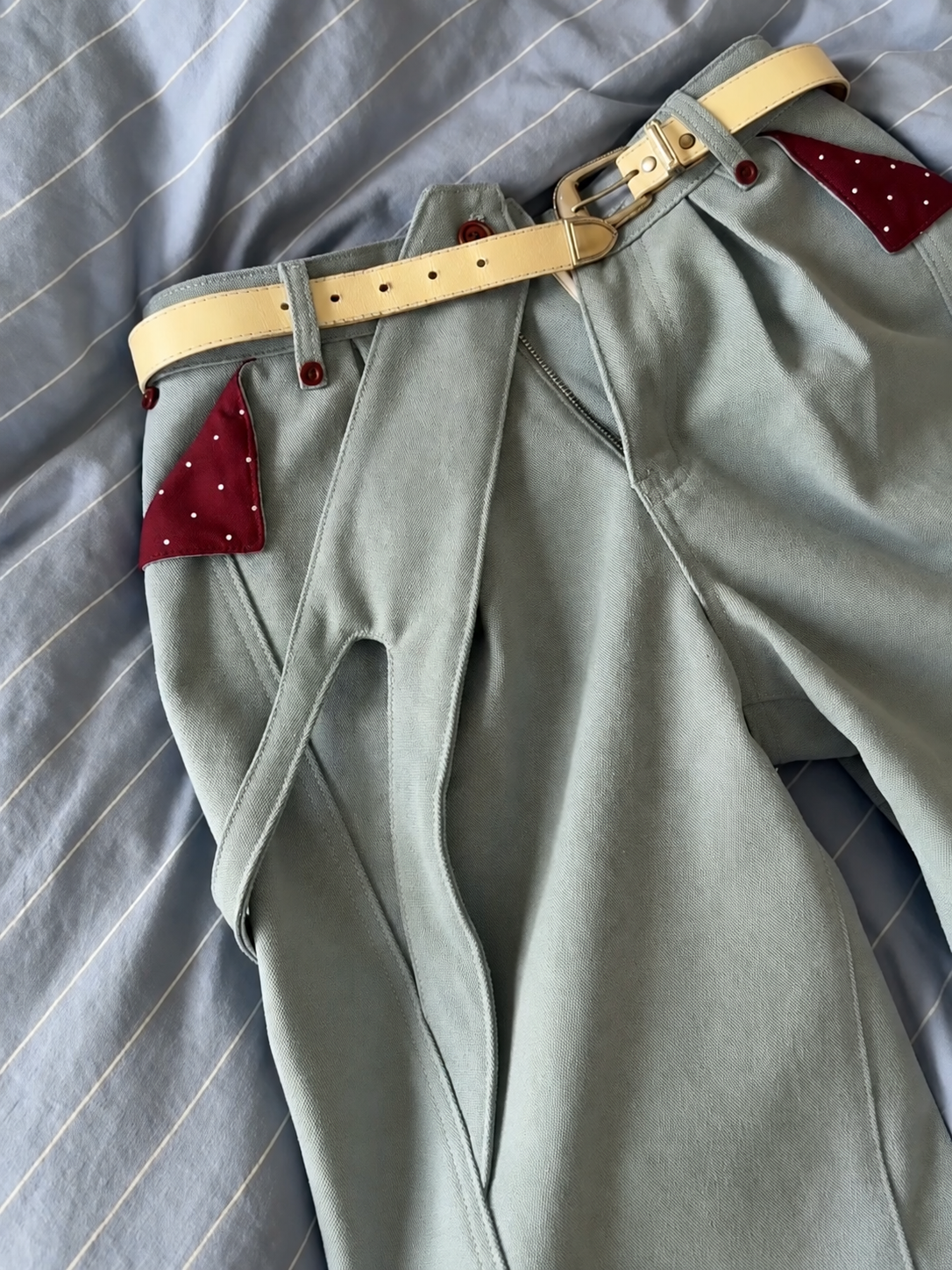ASYMMETRIC PANEL CANVAS PANTS