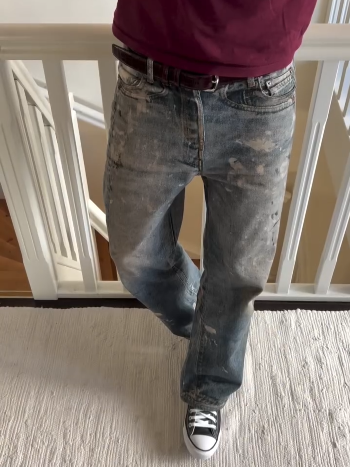 PRINTED BOOTCUT DENIM