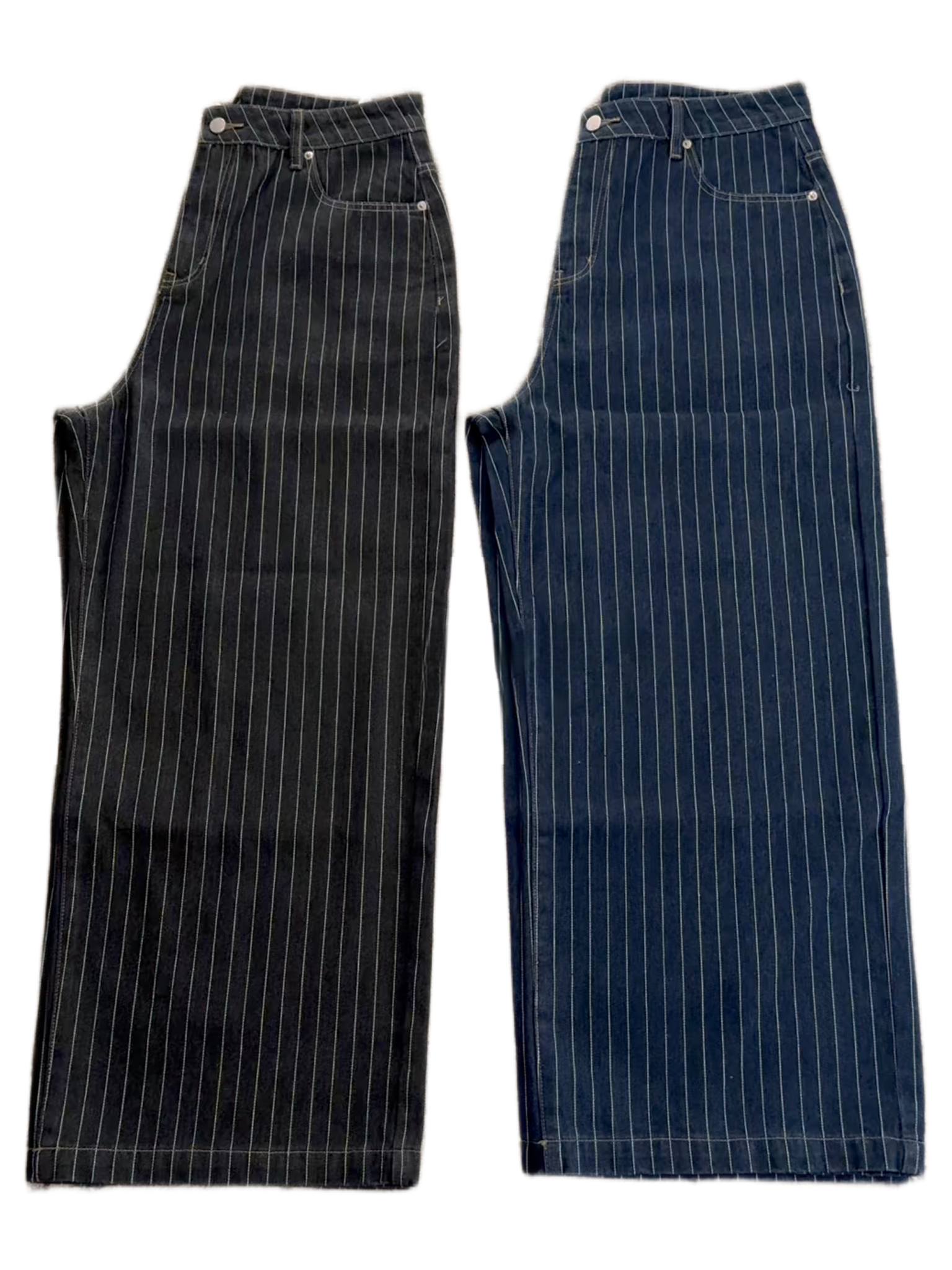 PINSTRIPE WIDE LEG DENIM